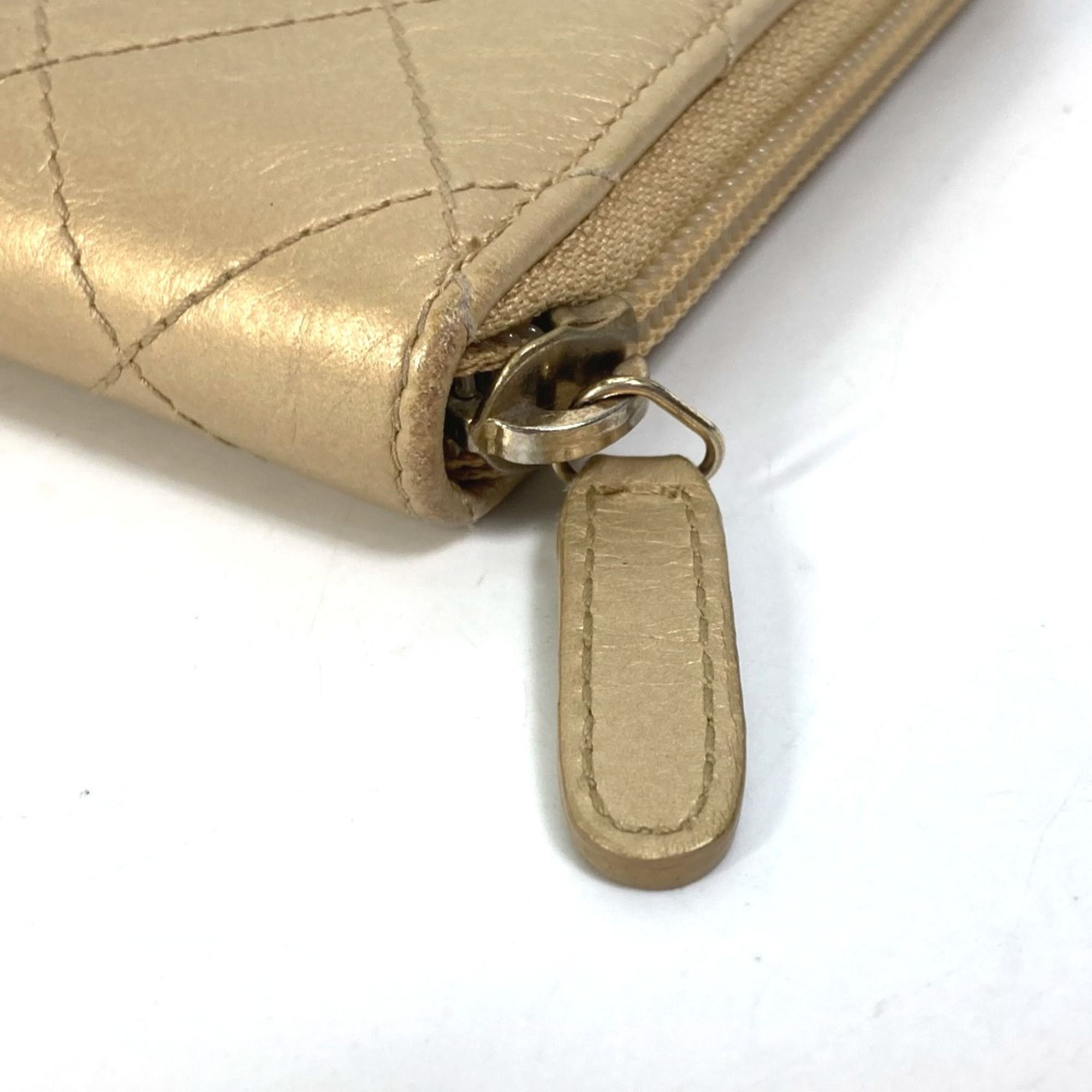 Leather Long Wallet (Bi-Fold) (Pre-Owned) - Chanel - Modalova