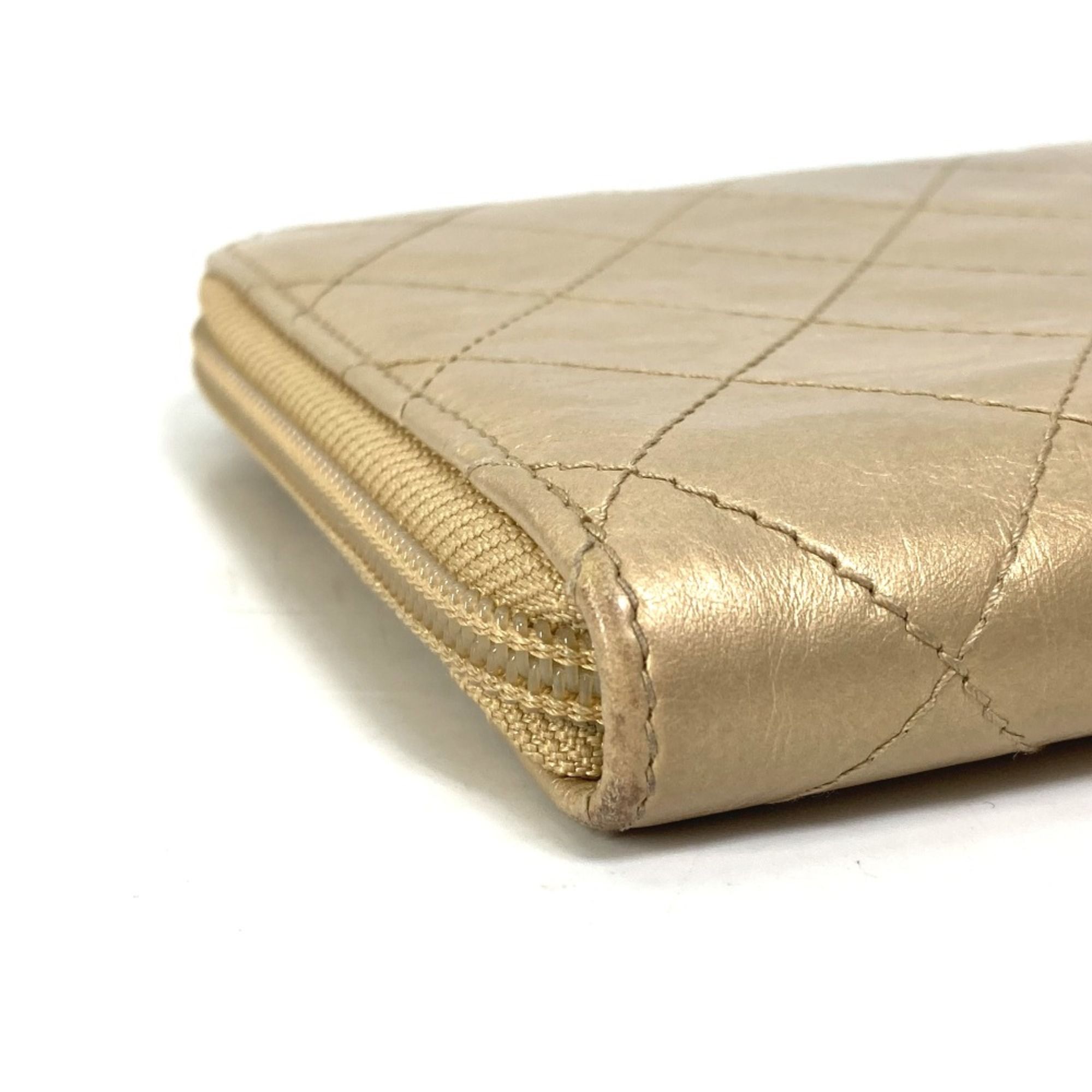 Leather Long Wallet (Bi-Fold) (Pre-Owned) - Chanel - Modalova