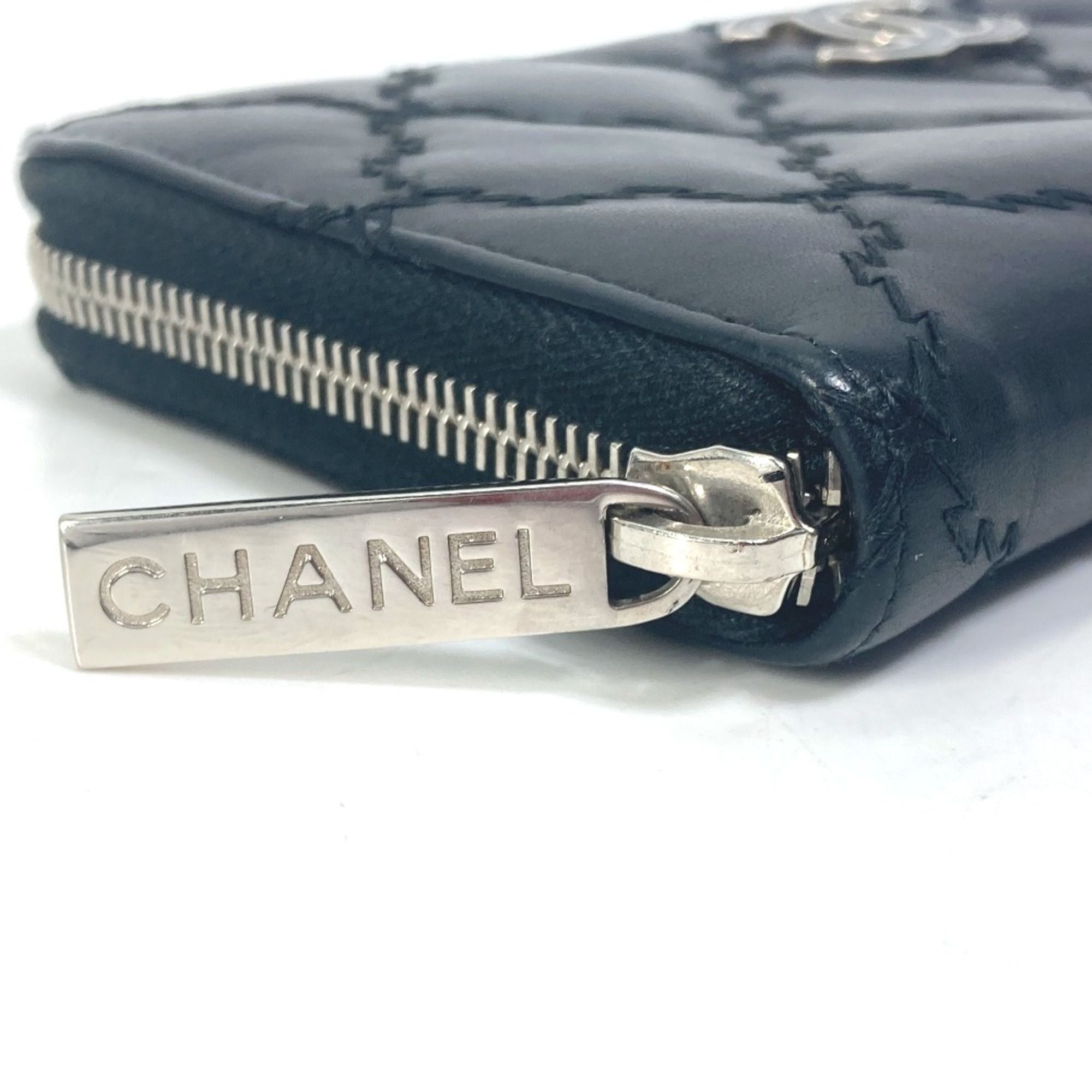 Leather Long Wallet (Bi-Fold) (Pre-Owned) - Chanel - Modalova