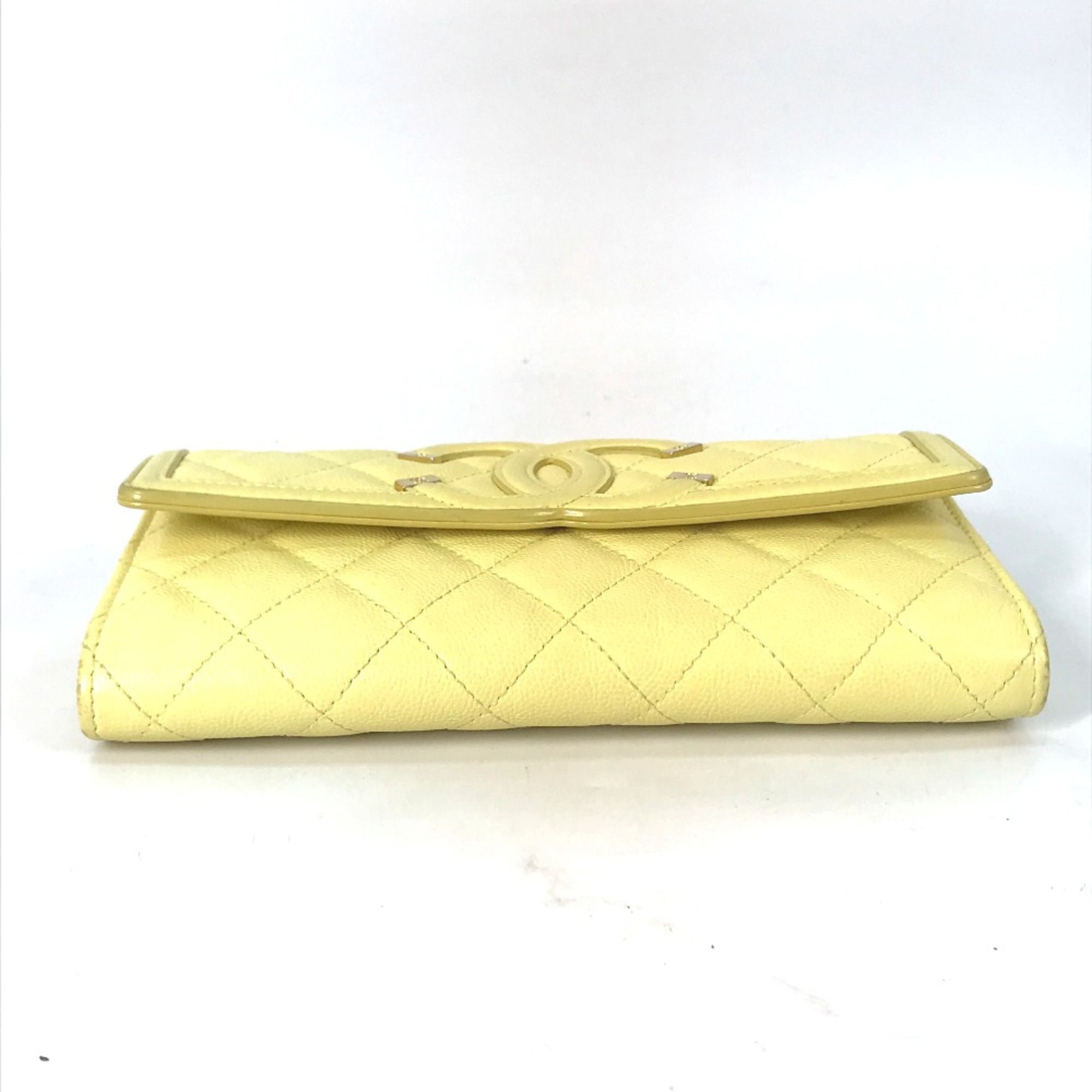 Leather Long Wallet (Bi-Fold) (Pre-Owned) - Chanel - Modalova