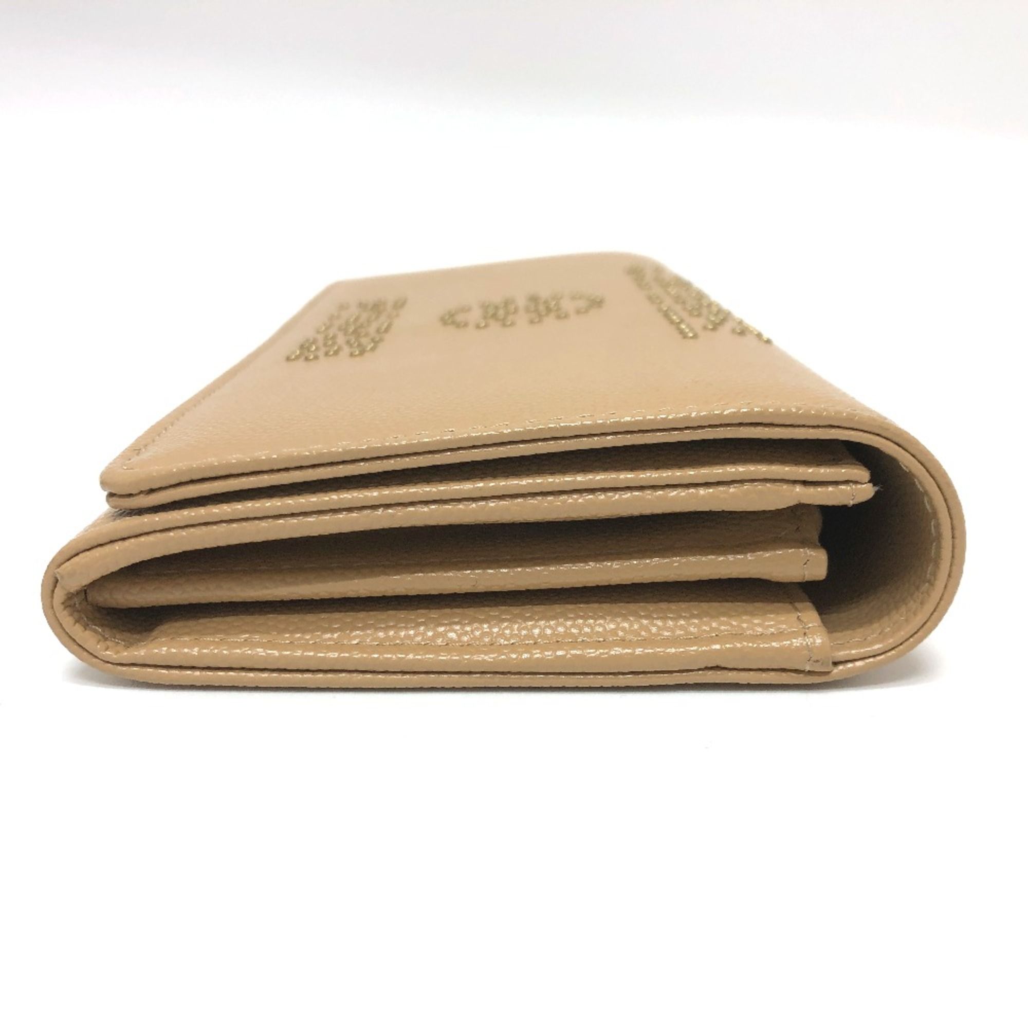 Leather Long Wallet (Bi-Fold) (Pre-Owned) - Chanel - Modalova