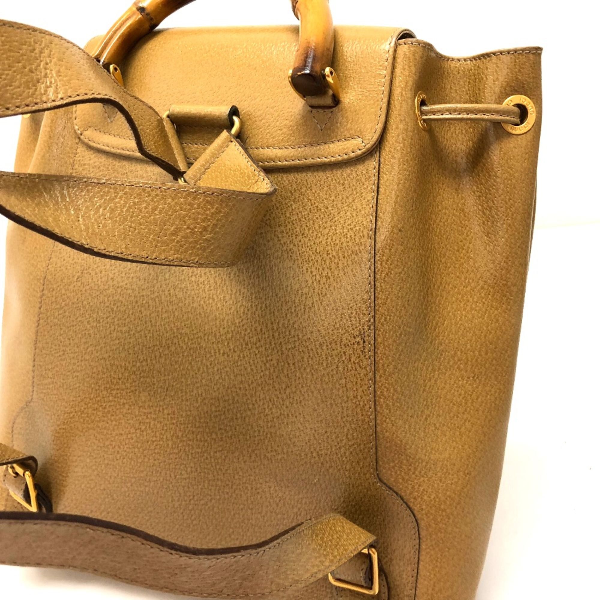 Leather Backpack (Pre-Owned) - Gucci - Modalova