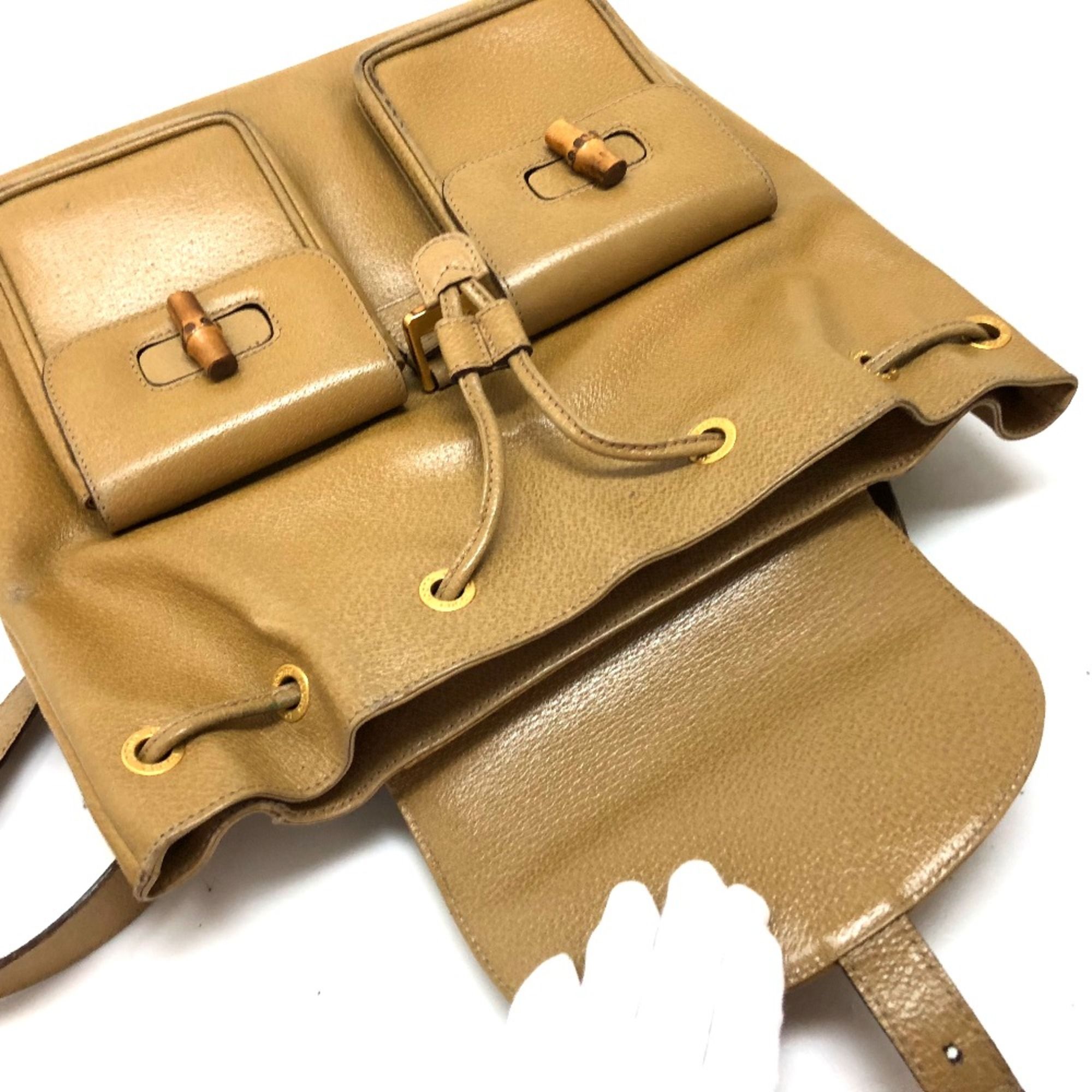 Leather Backpack (Pre-Owned) - Gucci - Modalova