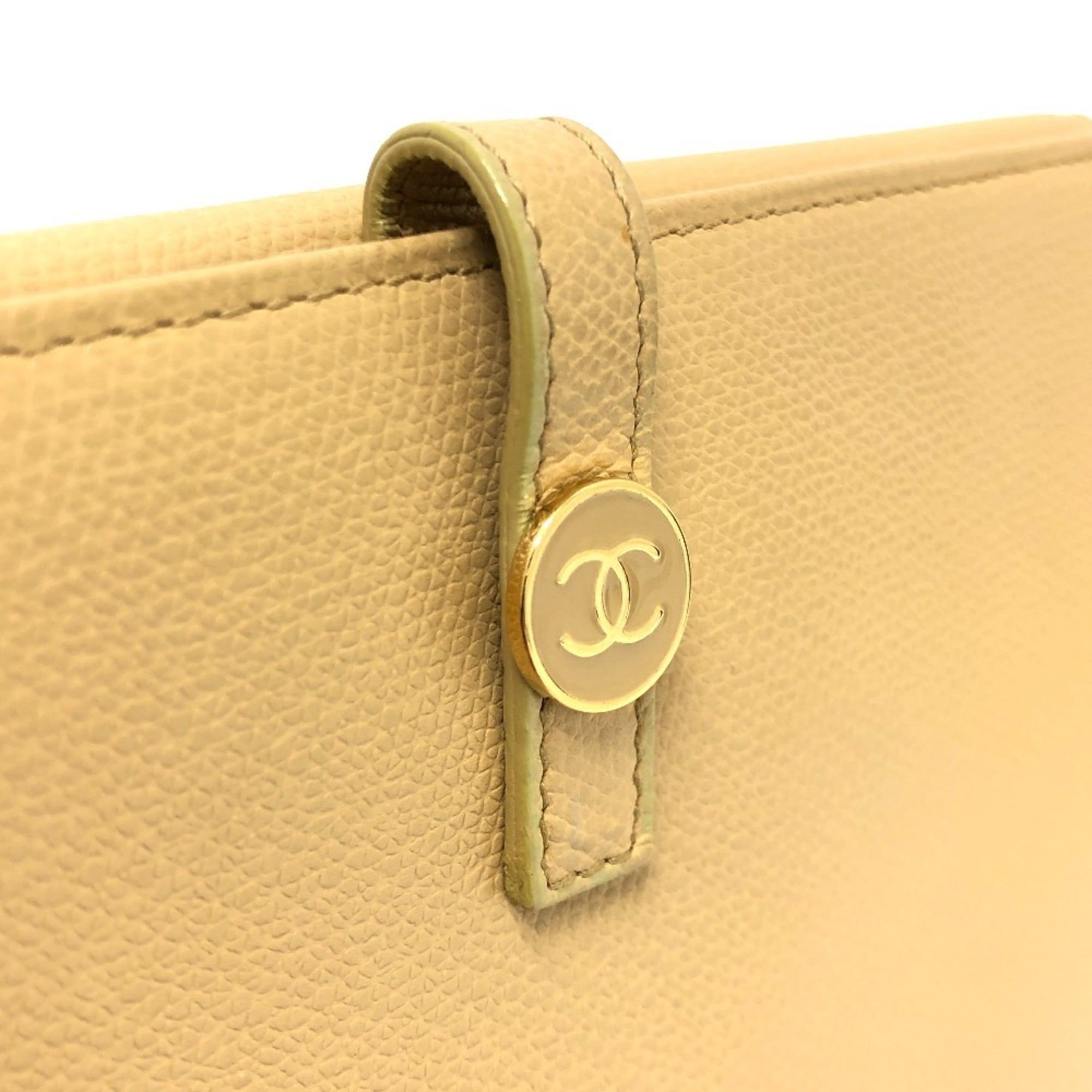Leather Long Wallet (Bi-Fold) (Pre-Owned) - Chanel - Modalova