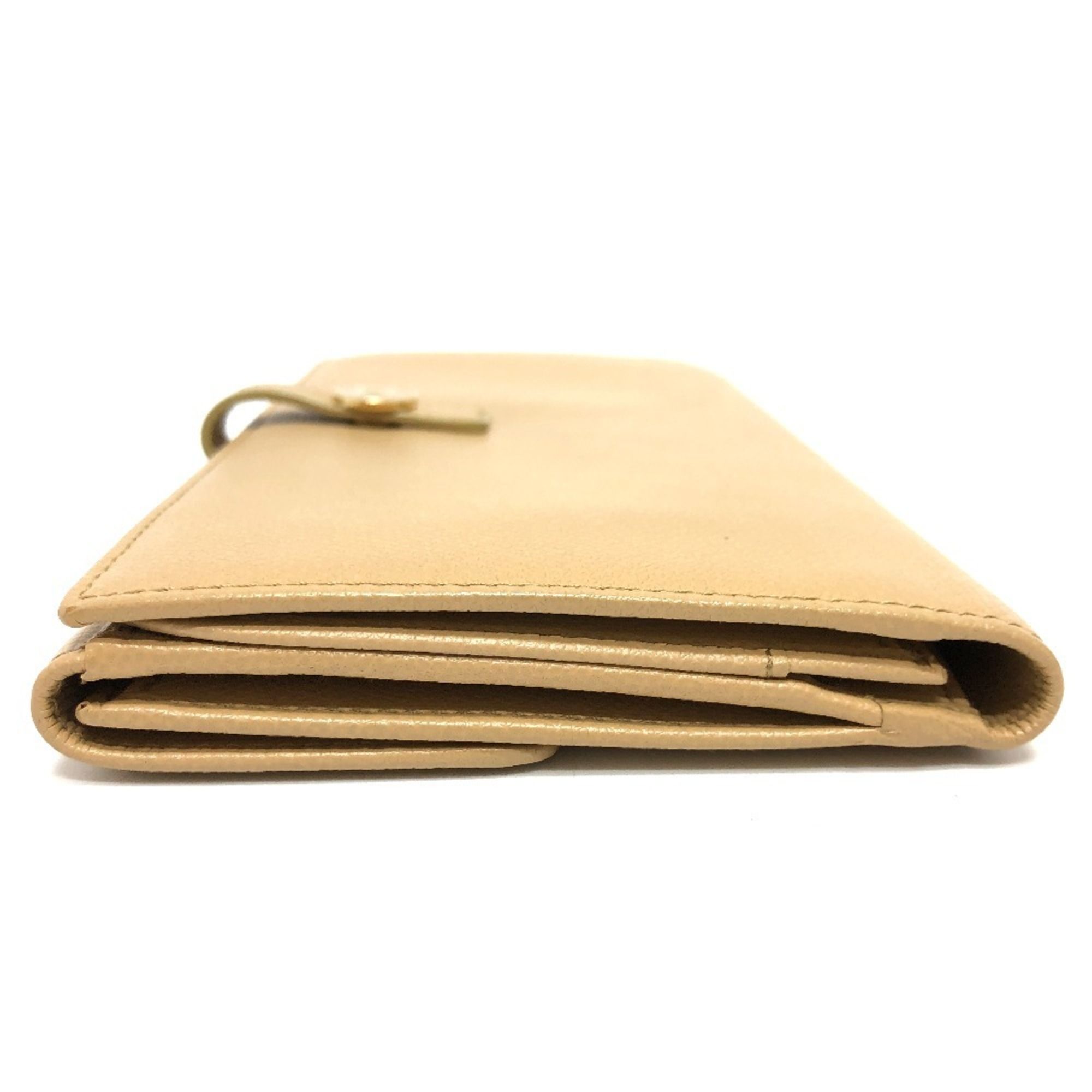 Leather Long Wallet (Bi-Fold) (Pre-Owned) - Chanel - Modalova