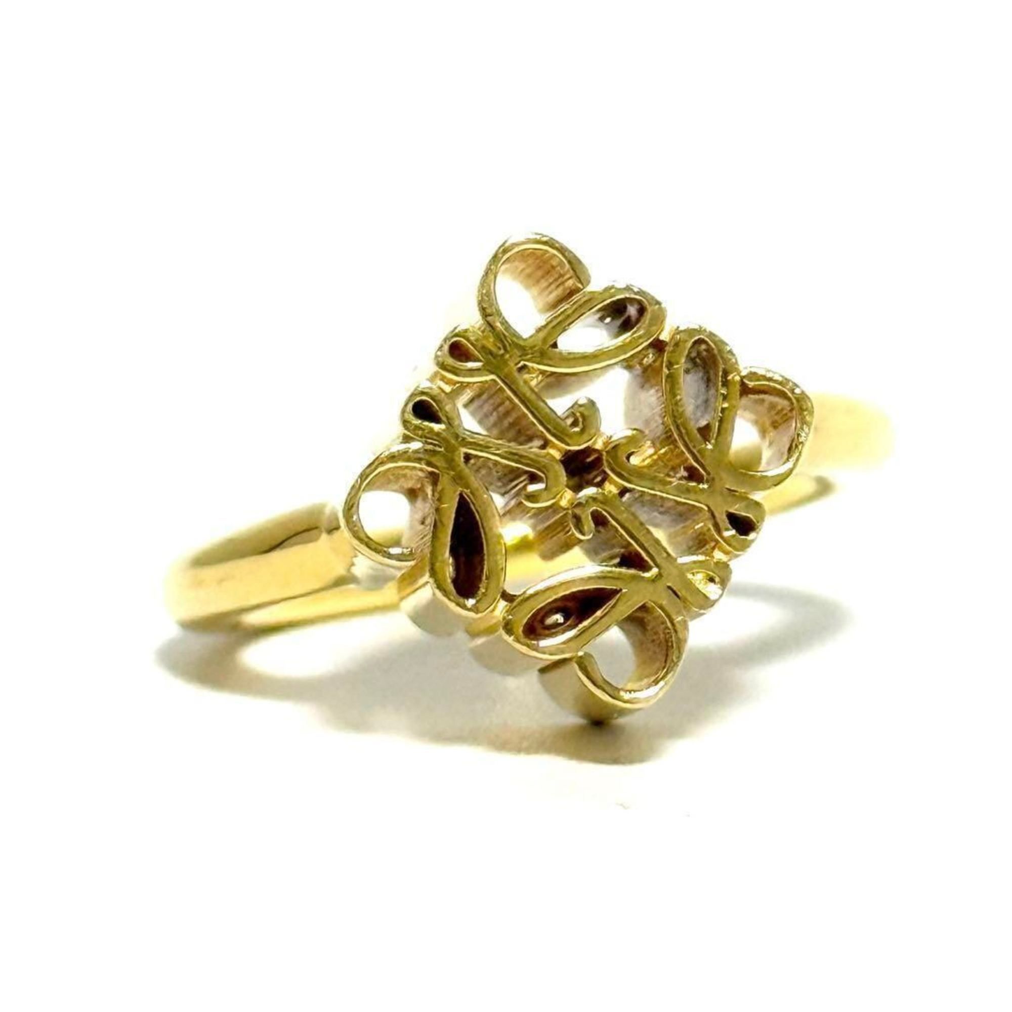 Gold Plating Silver 925 Band Ring (Pre-Owned) - Loewe - Modalova