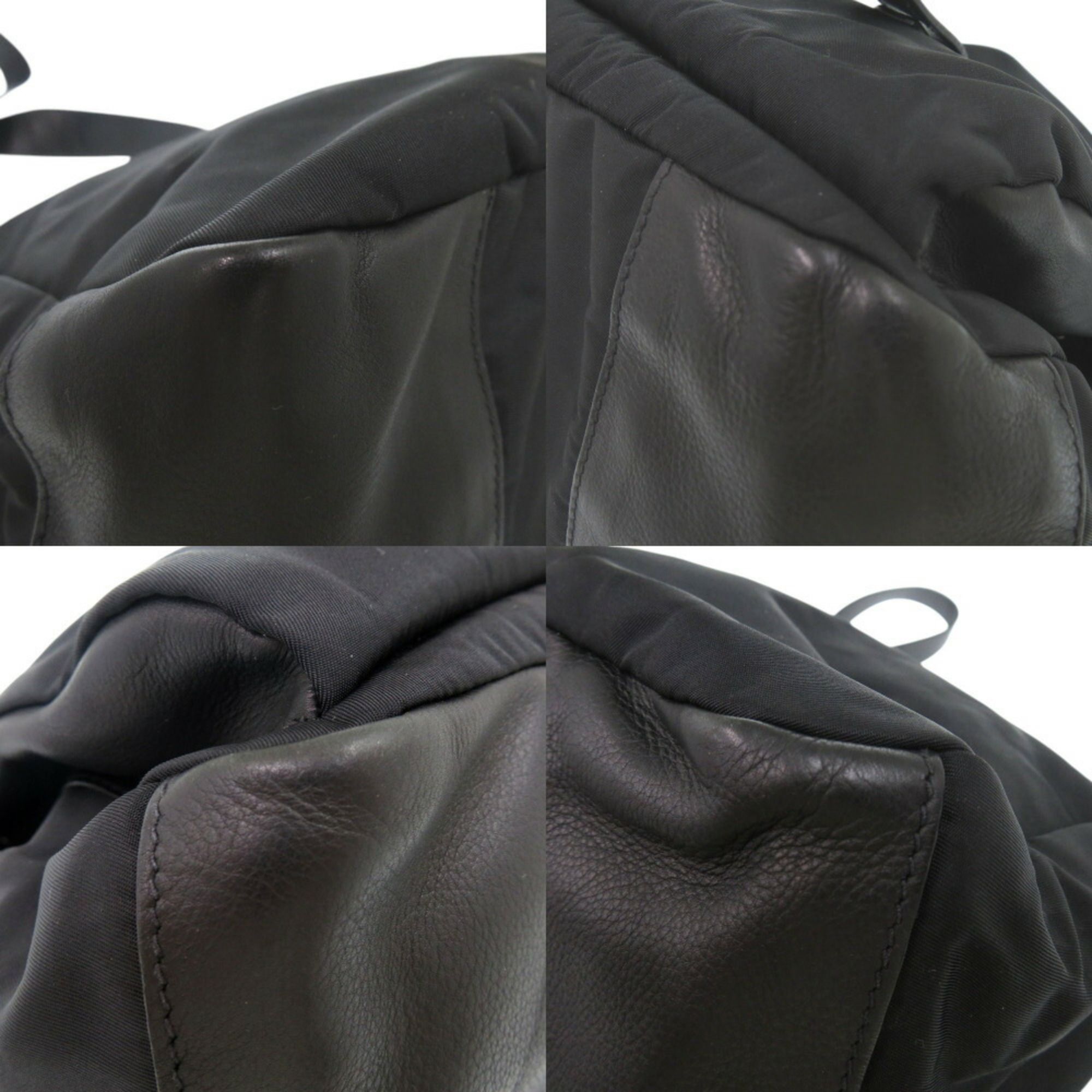 Leather Nylon Messenger Bag Shoulder Bag (Pre-Owned) - Prada - Modalova
