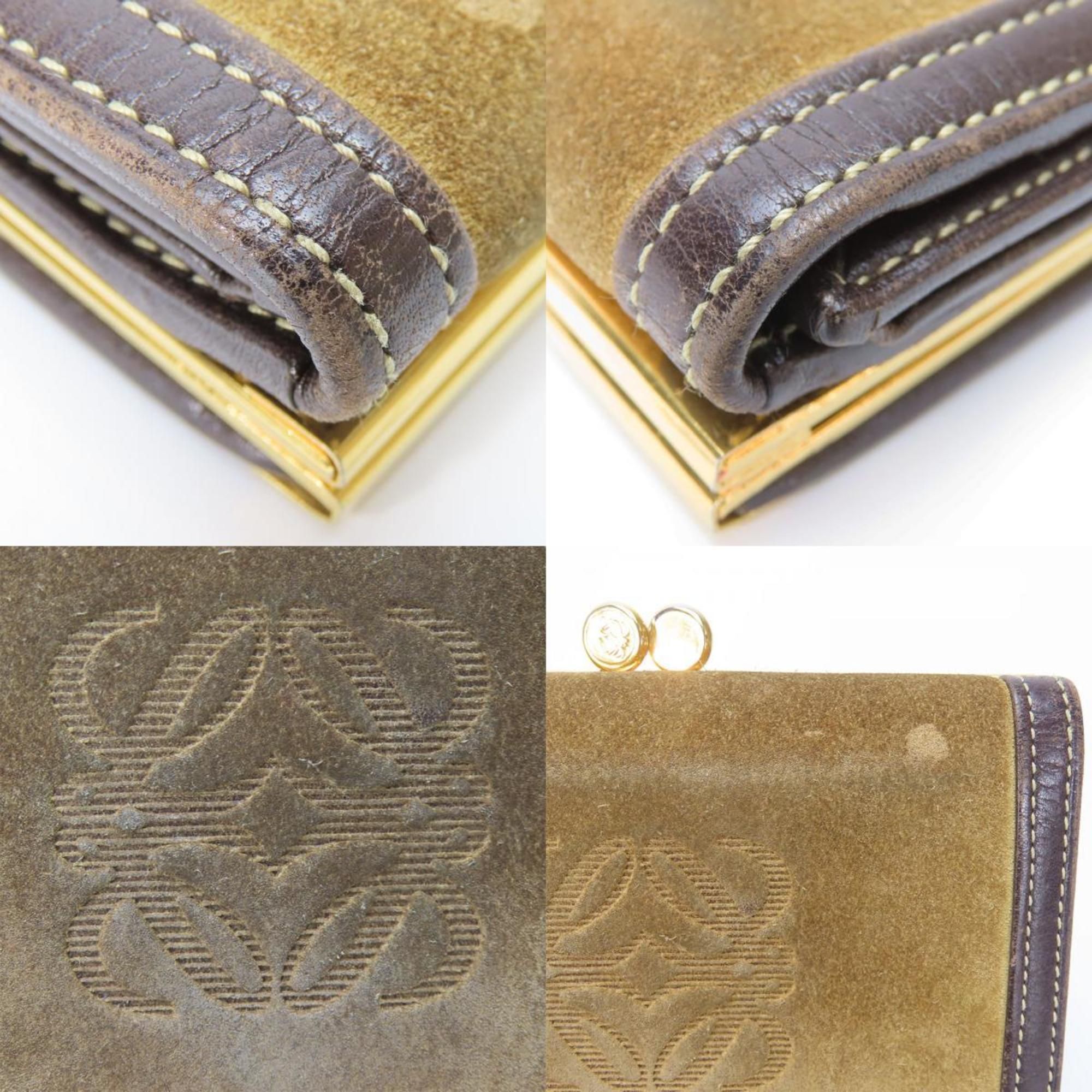 Suede Leather Wallet (Tri-Fold) (Pre-Owned) - Loewe - Modalova
