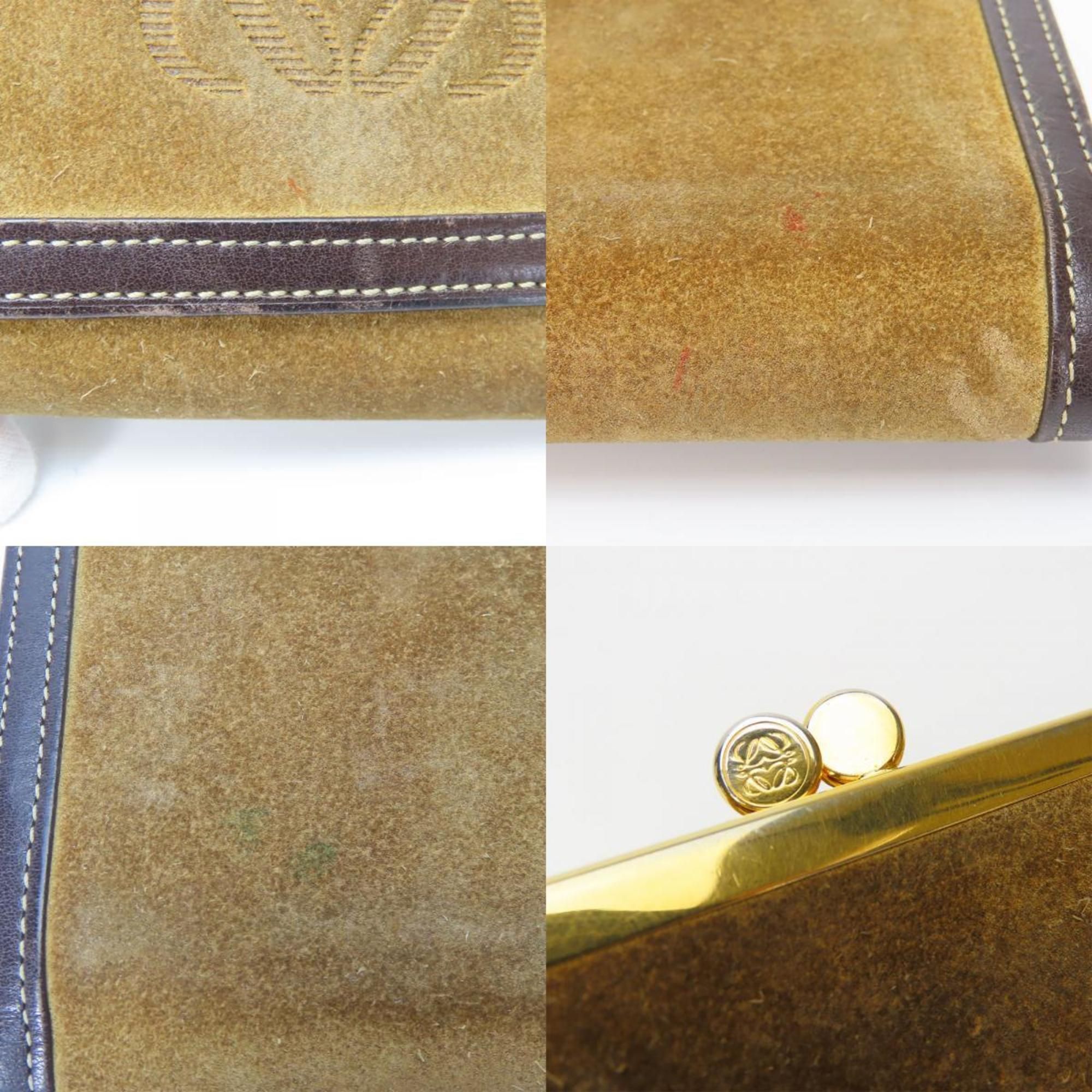 Suede Leather Wallet (Tri-Fold) (Pre-Owned) - Loewe - Modalova