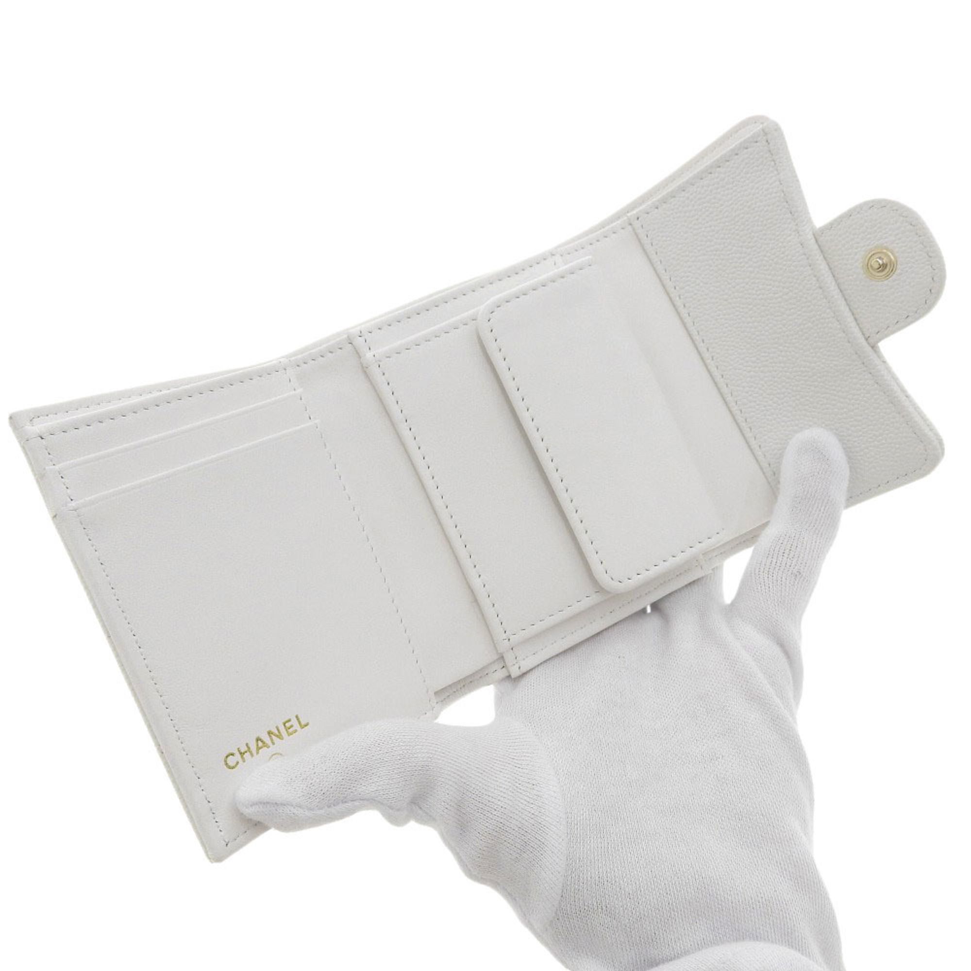 Grained Calfskin Wallet (Tri-Fold) (Pre-Owned) - Chanel - Modalova