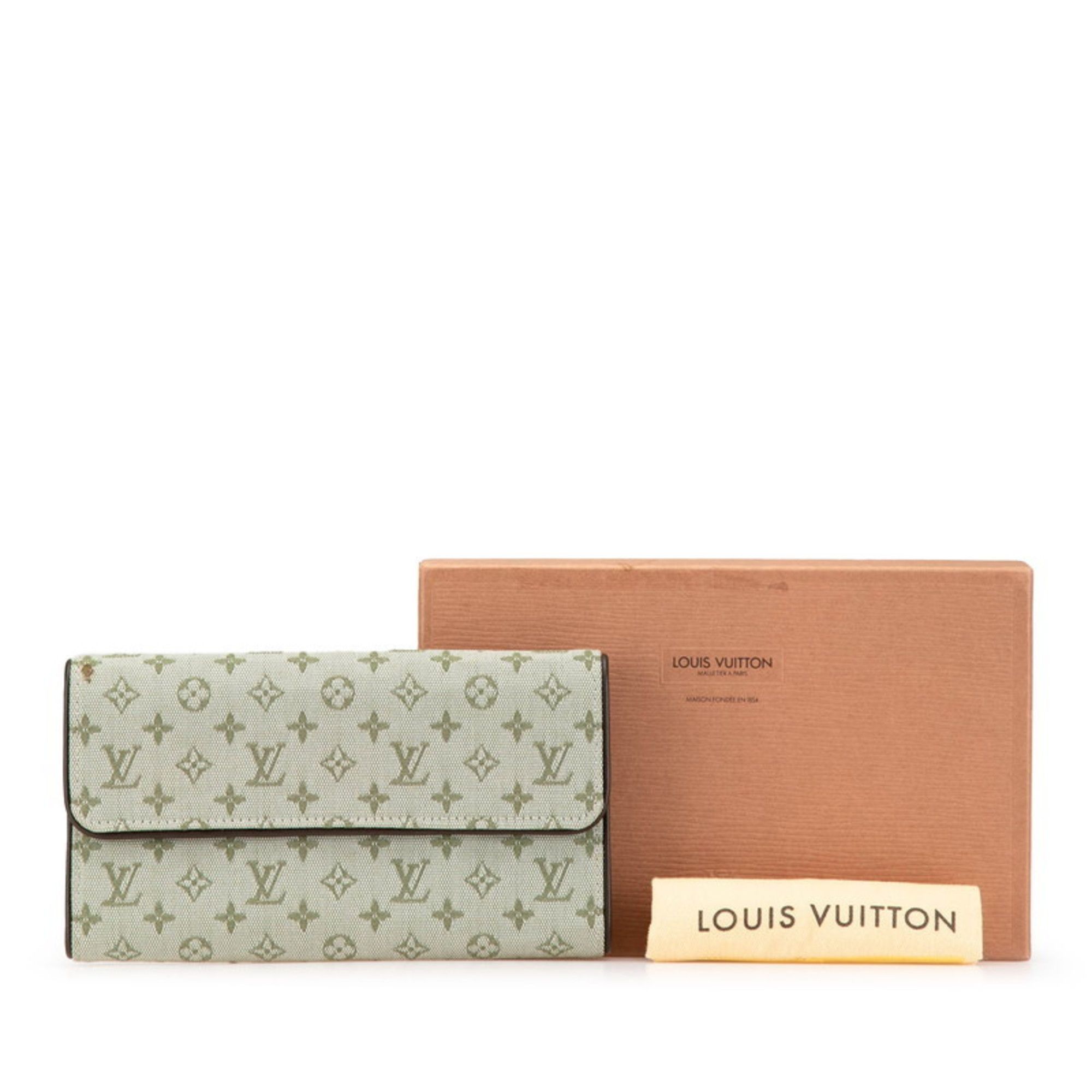 Canvas Leather Long Wallet (Bi-Fold) (Pre-Owned) - Louis Vuitton - Modalova