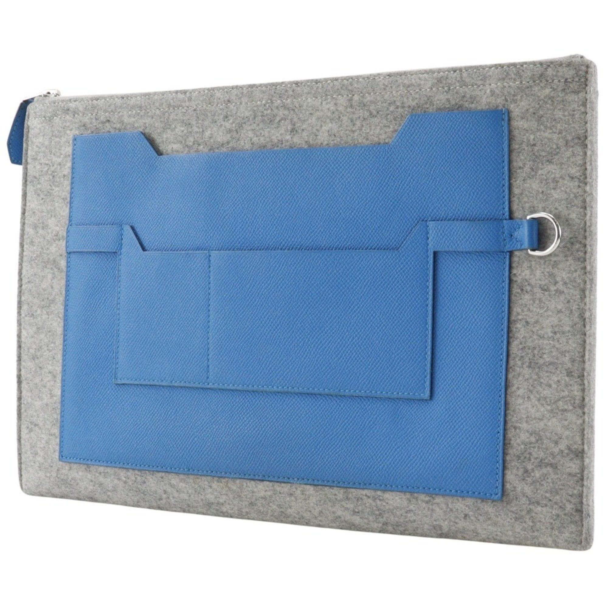 Felt Epsom Leather Clutch Bag (Pre-Owned) - Hermes - Modalova