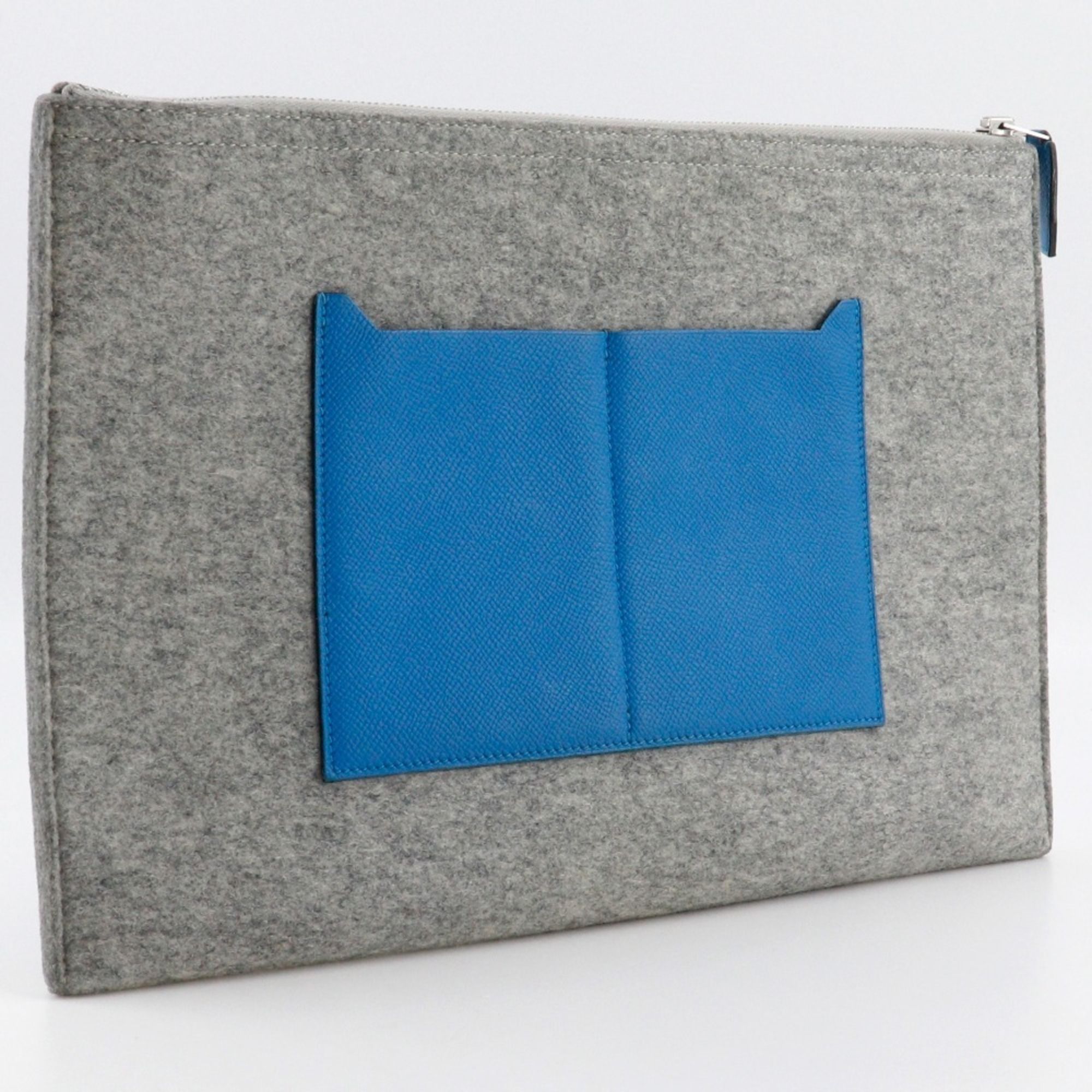 Felt Epsom Leather Clutch Bag (Pre-Owned) - Hermes - Modalova