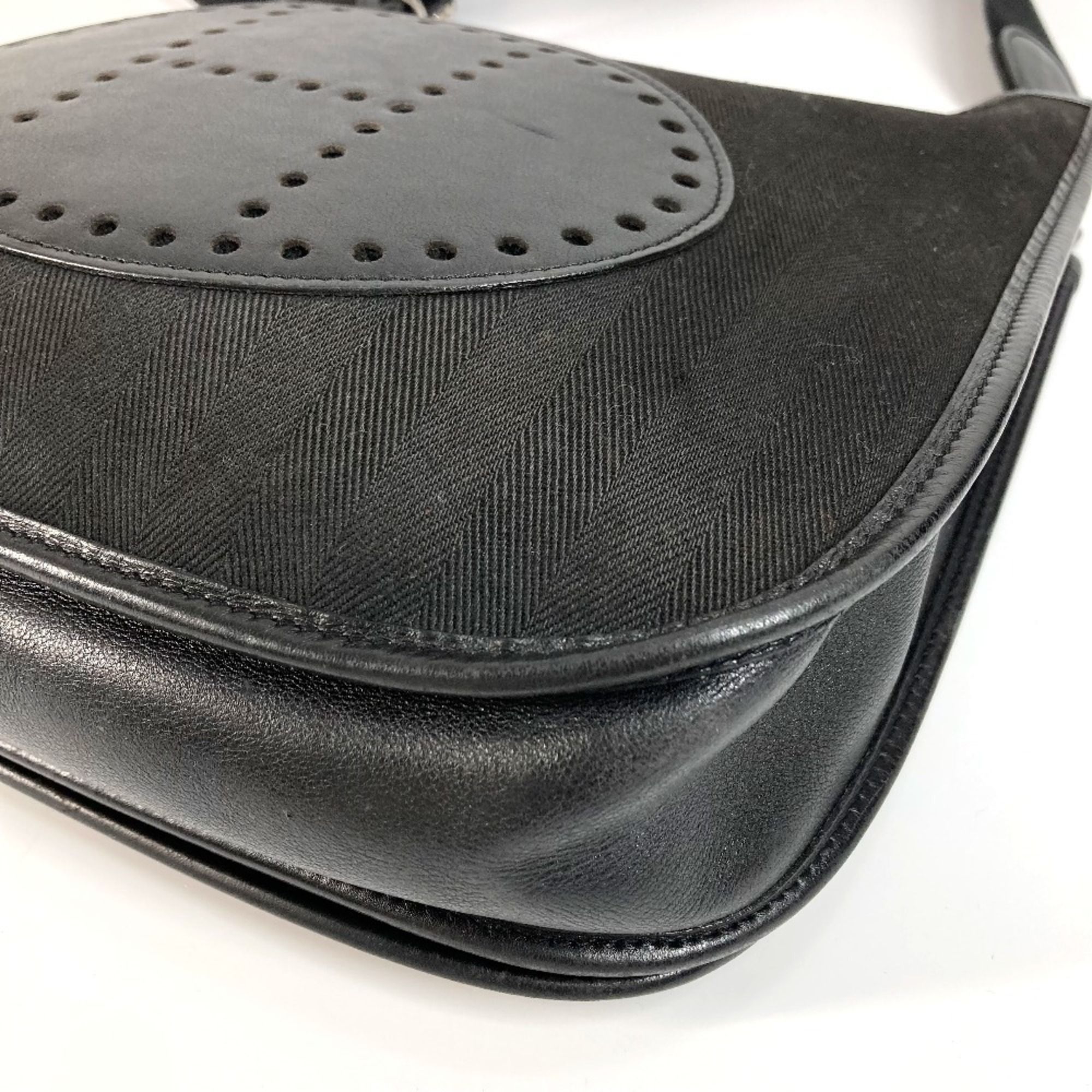 Leather Canvas Pochette Shoulder Bag (Pre-Owned) - Hermes - Modalova