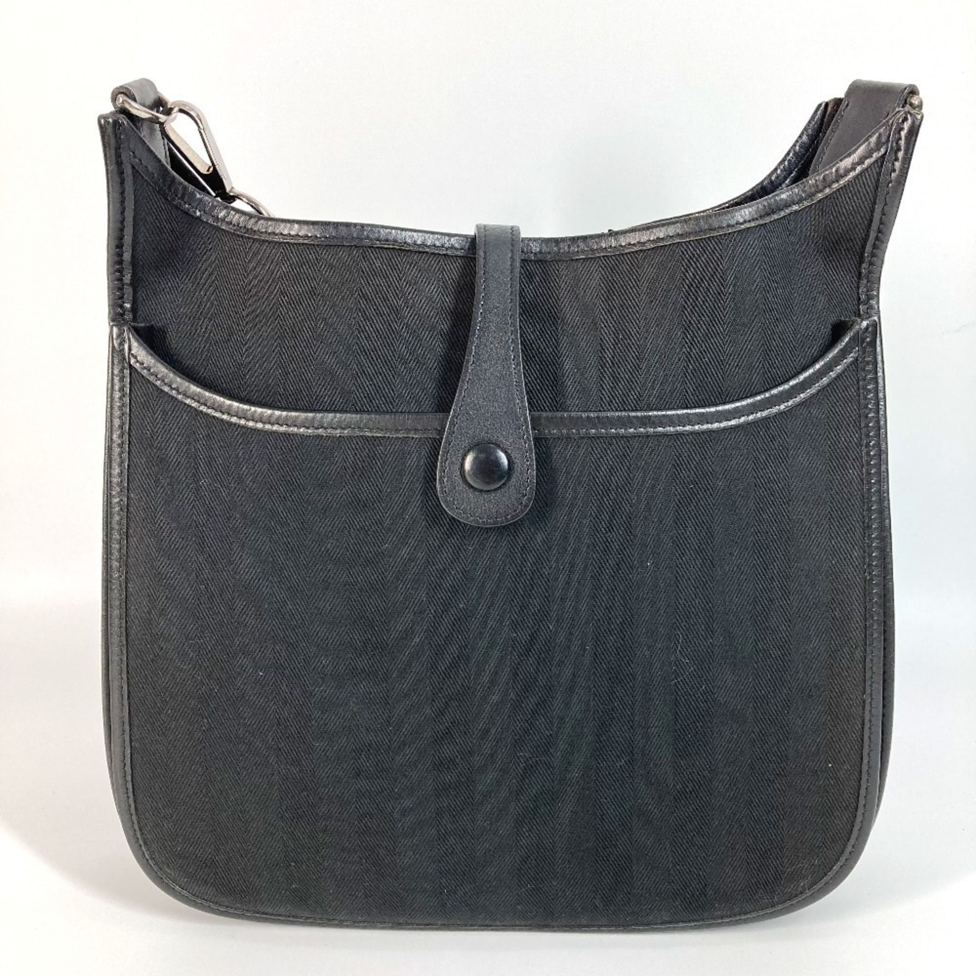 Leather Canvas Pochette Shoulder Bag (Pre-Owned) - Hermes - Modalova