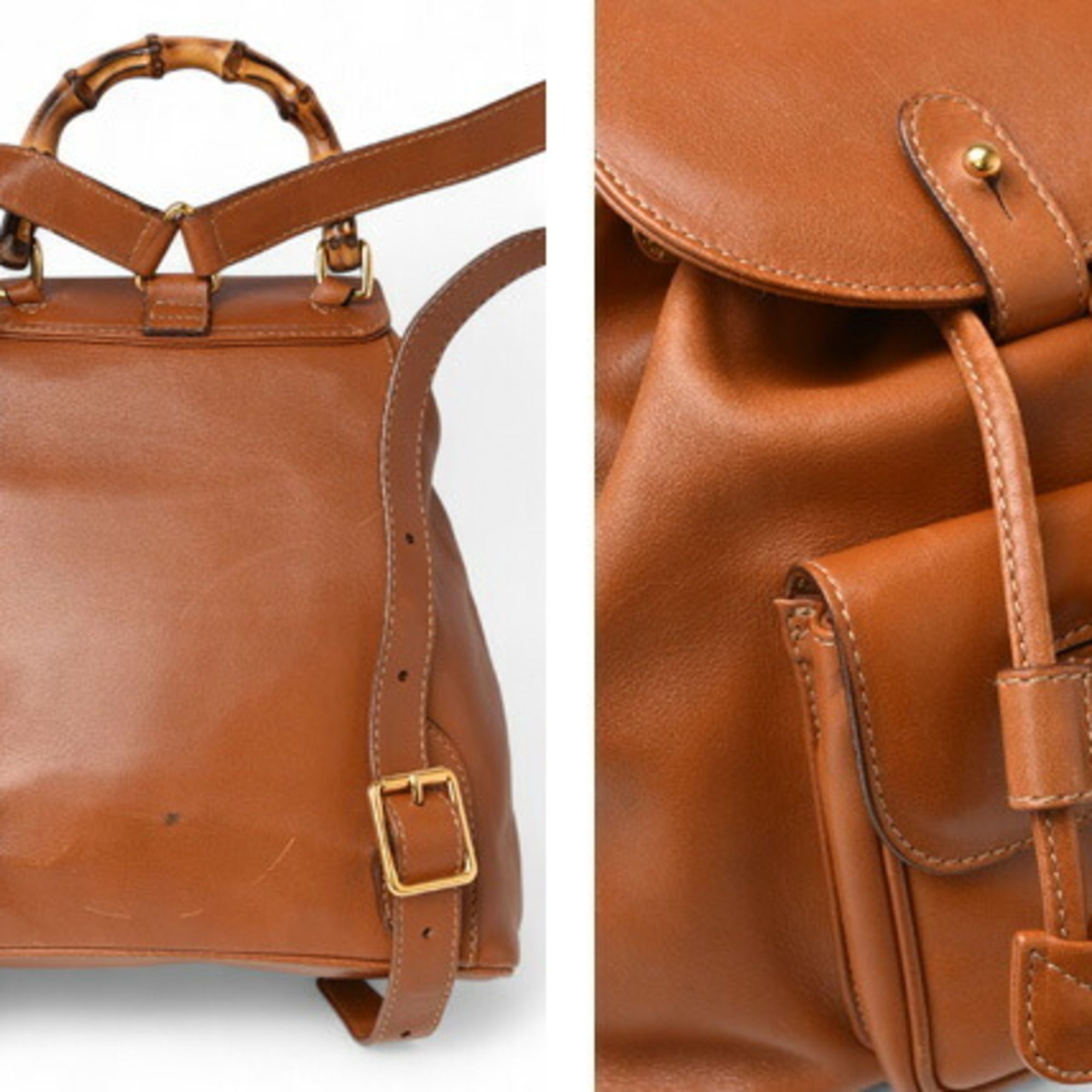 Leather Backpack (Pre-Owned) - Gucci - Modalova