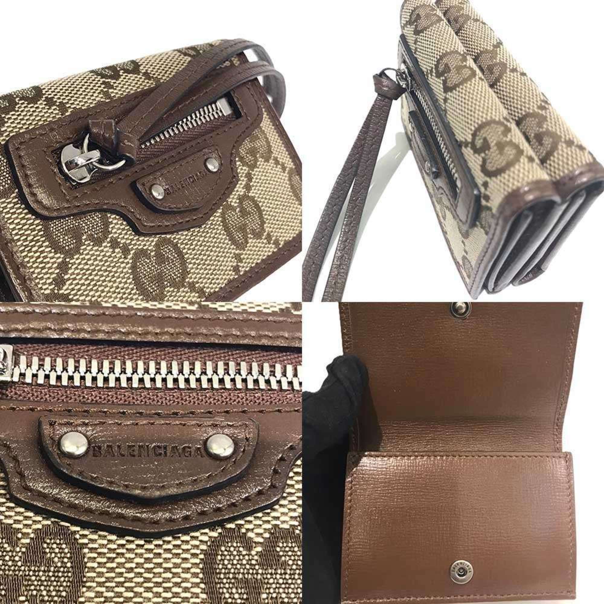 Canvas Leather Wallet (Tri-Fold) (Pre-Owned) - Gucci - Modalova