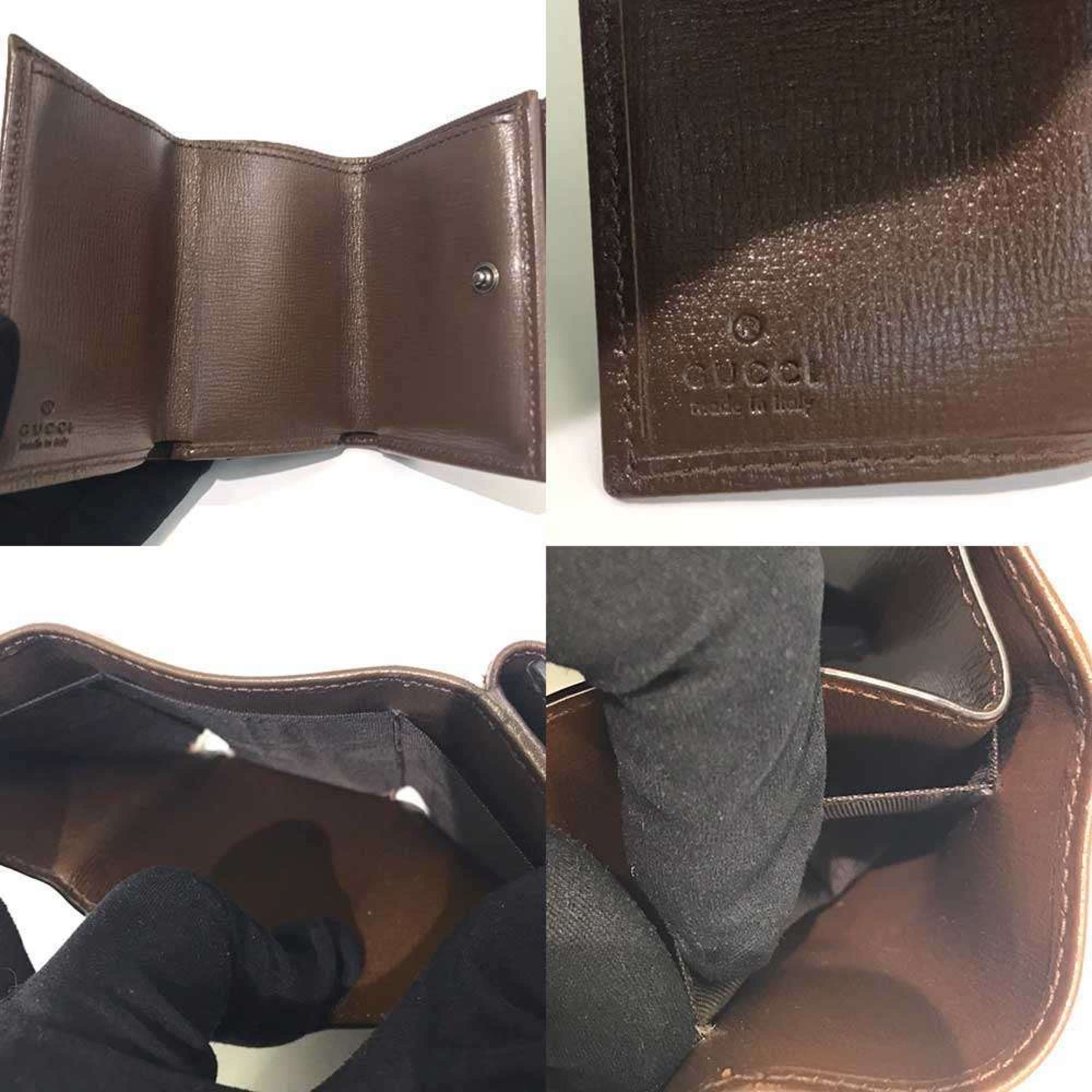 Canvas Leather Wallet (Tri-Fold) (Pre-Owned) - Gucci - Modalova
