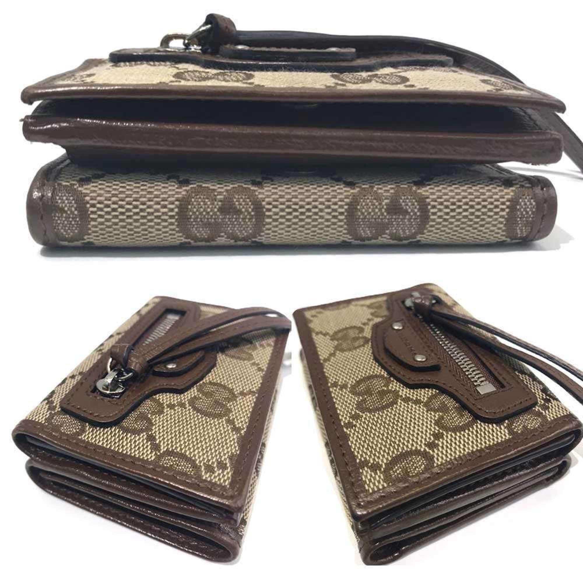 Canvas Leather Wallet (Tri-Fold) (Pre-Owned) - Gucci - Modalova
