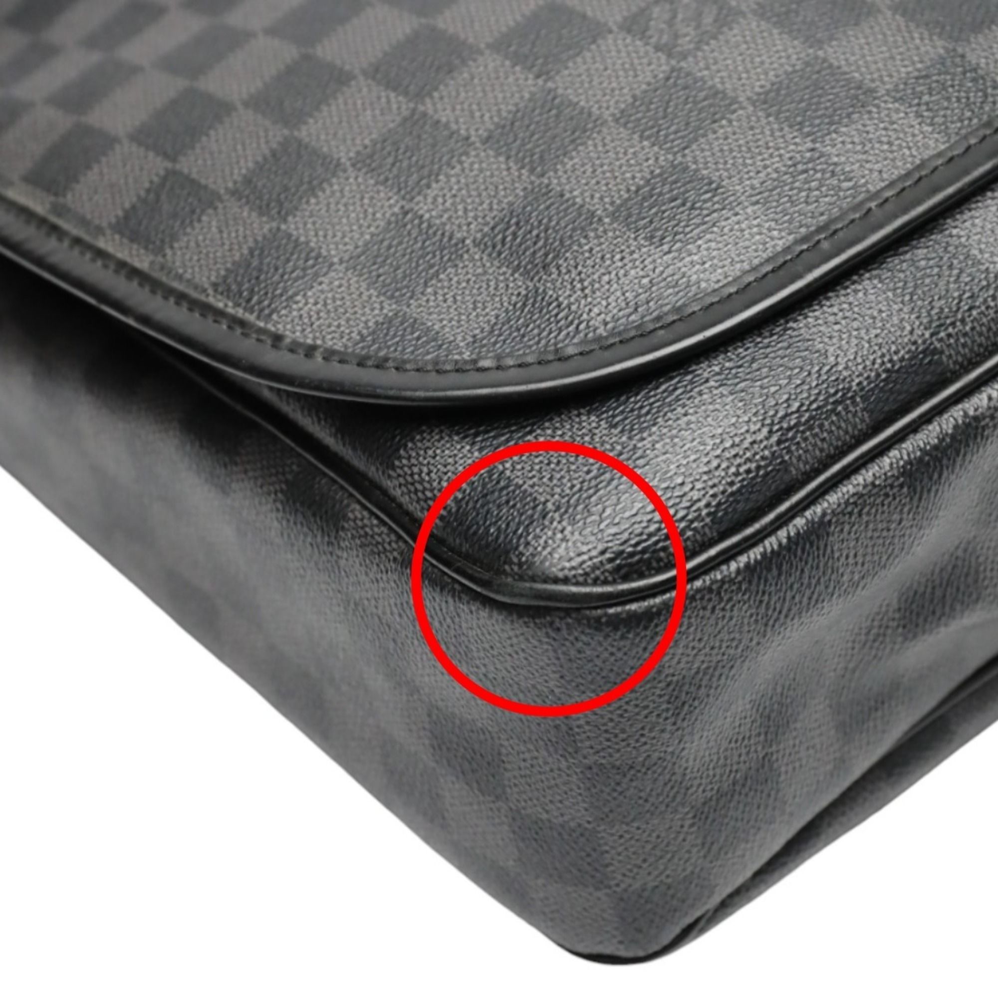 Damier Graphite Leather Shoulder Bag (Pre-Owned) - Louis Vuitton - Modalova