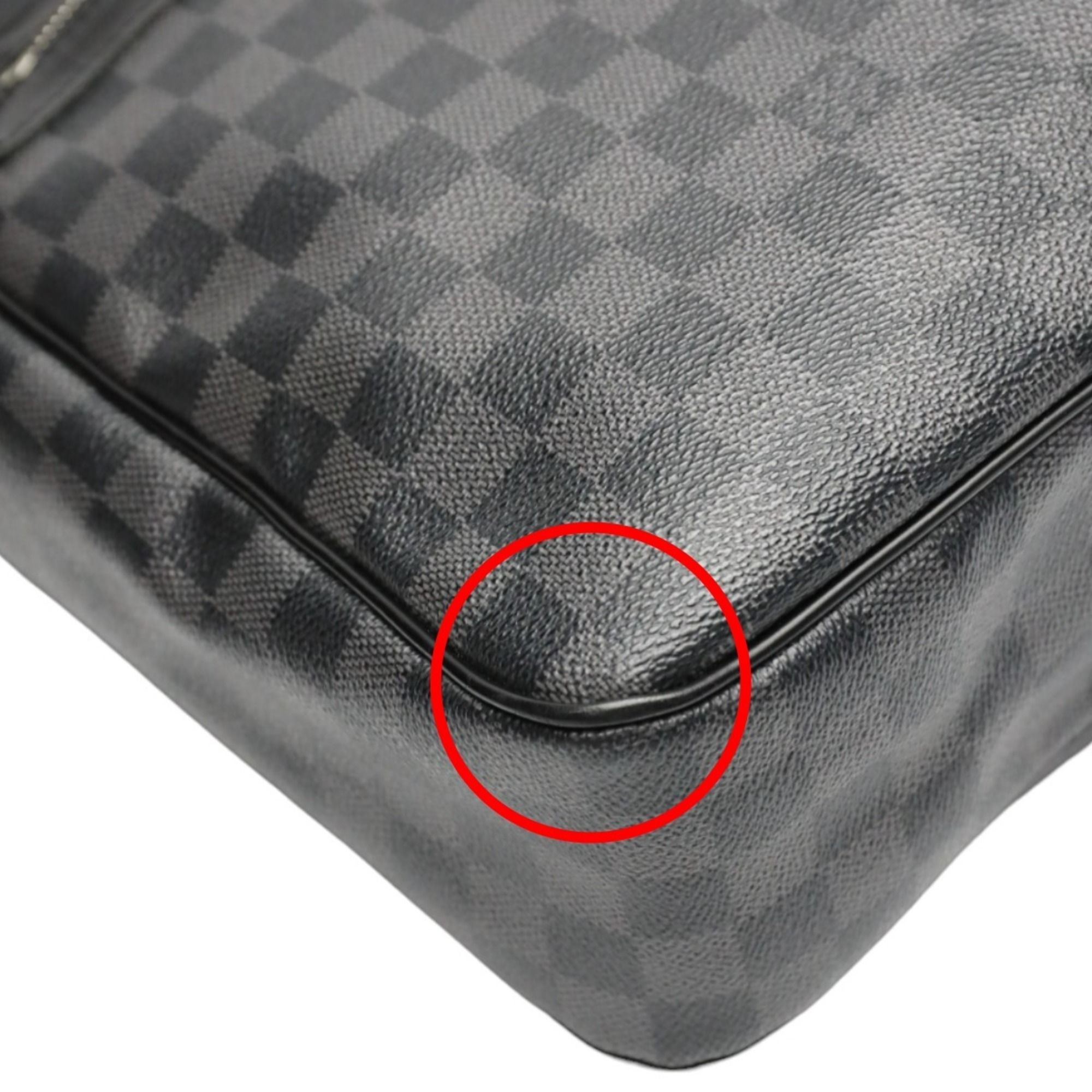Damier Graphite Leather Shoulder Bag (Pre-Owned) - Louis Vuitton - Modalova