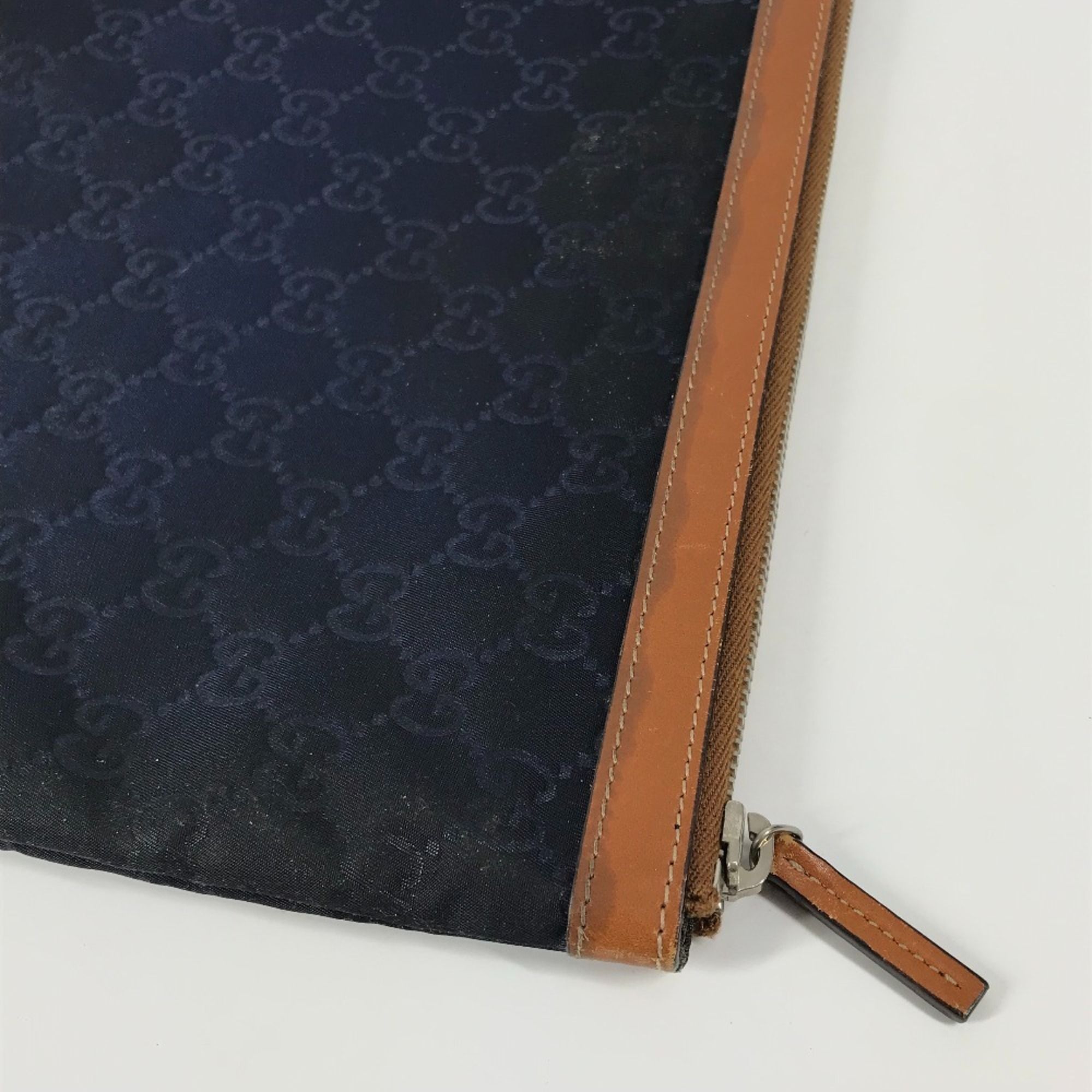 Leather Nylon Clutch Bag (Pre-Owned) - Gucci - Modalova