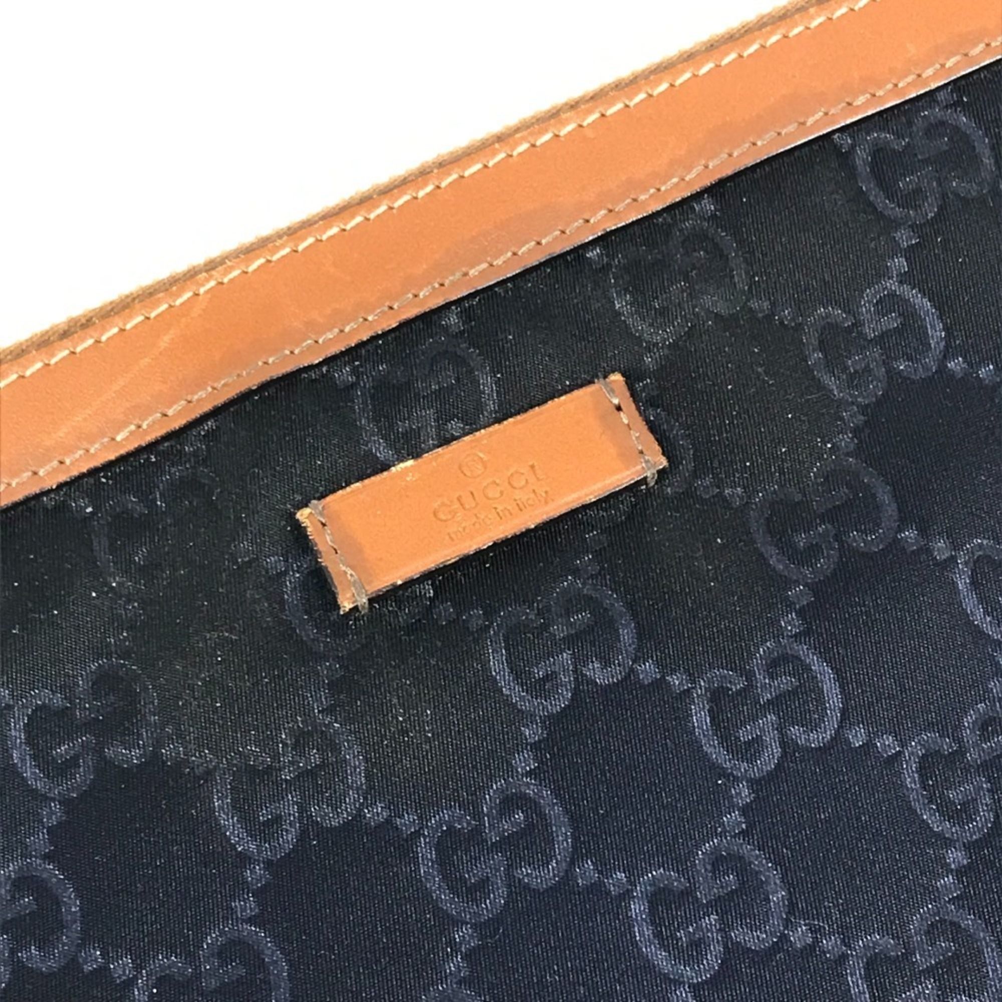 Leather Nylon Clutch Bag (Pre-Owned) - Gucci - Modalova