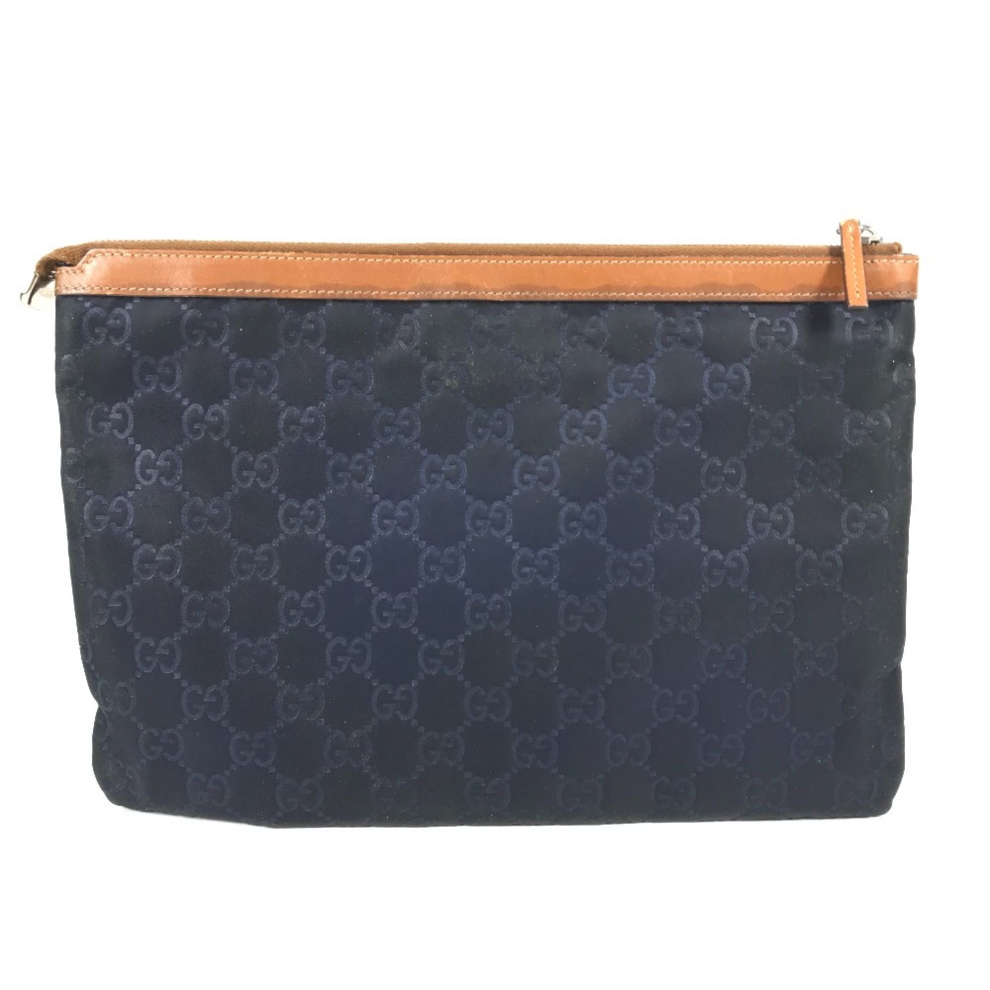 Leather Nylon Clutch Bag (Pre-Owned) - Gucci - Modalova