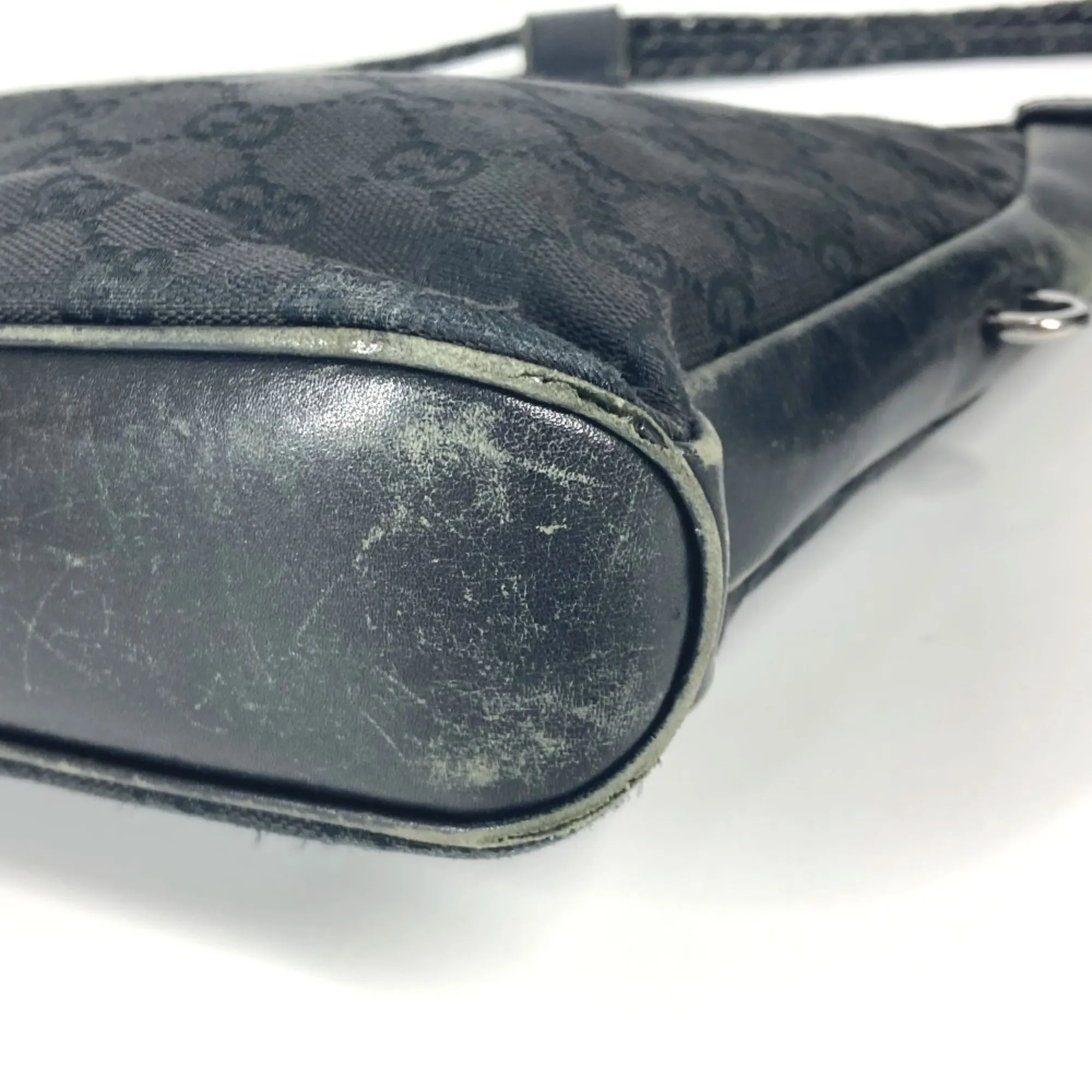 Gg Canvas Leather Shoulder Bag (Pre-Owned) - Gucci - Modalova