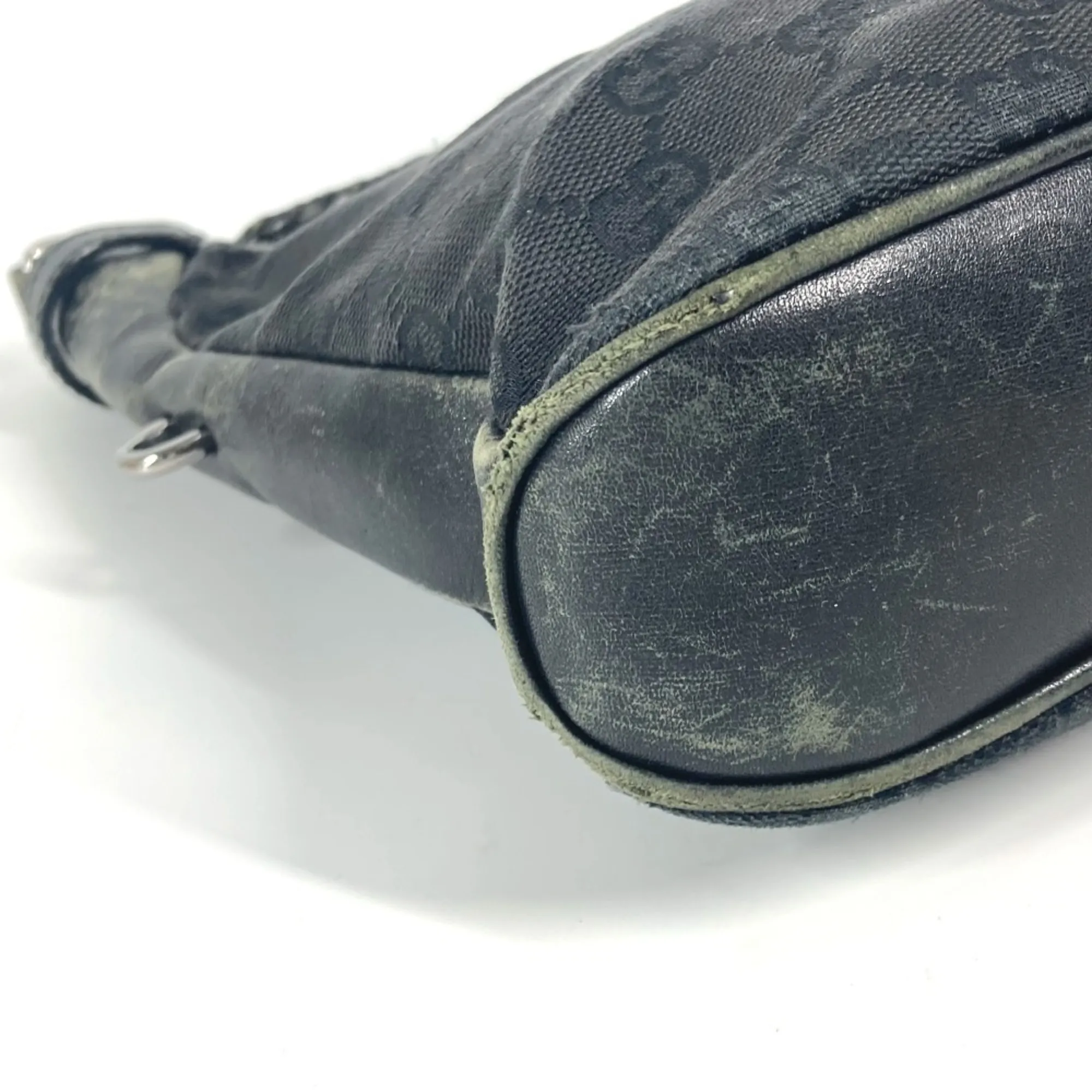 Gg Canvas Leather Shoulder Bag (Pre-Owned) - Gucci - Modalova