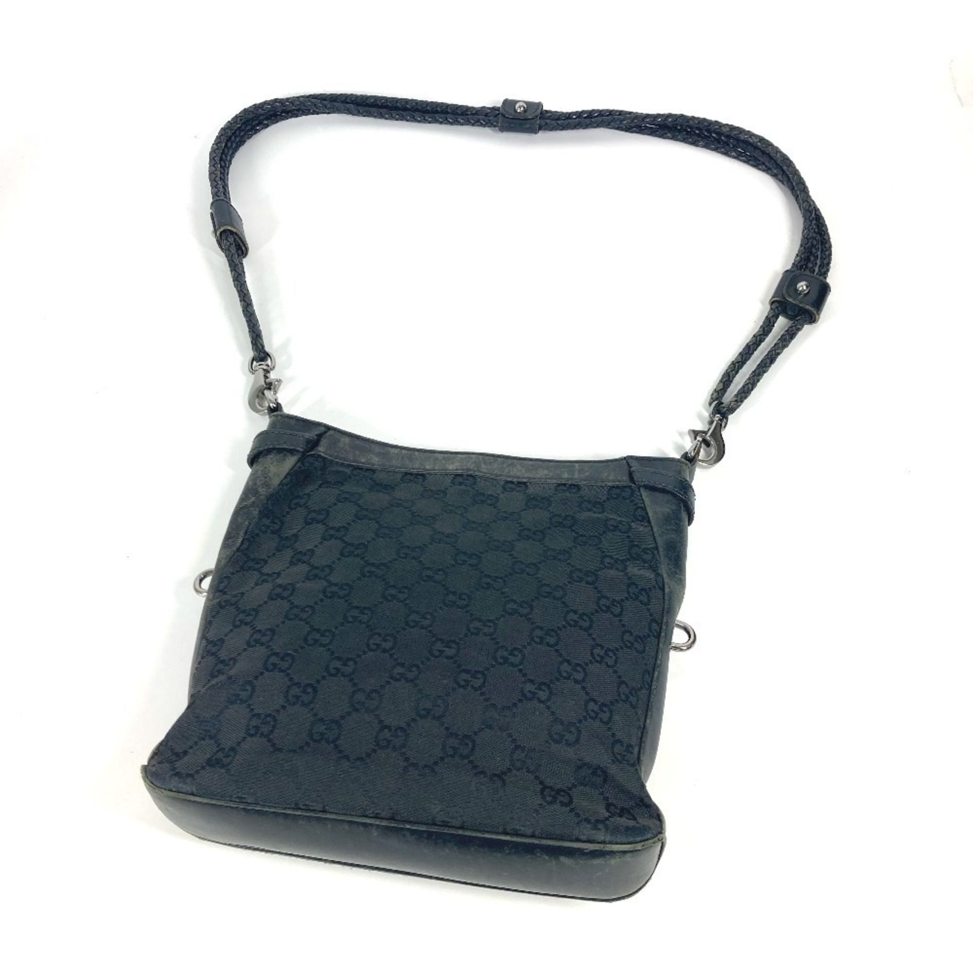 Gg Canvas Leather Shoulder Bag (Pre-Owned) - Gucci - Modalova