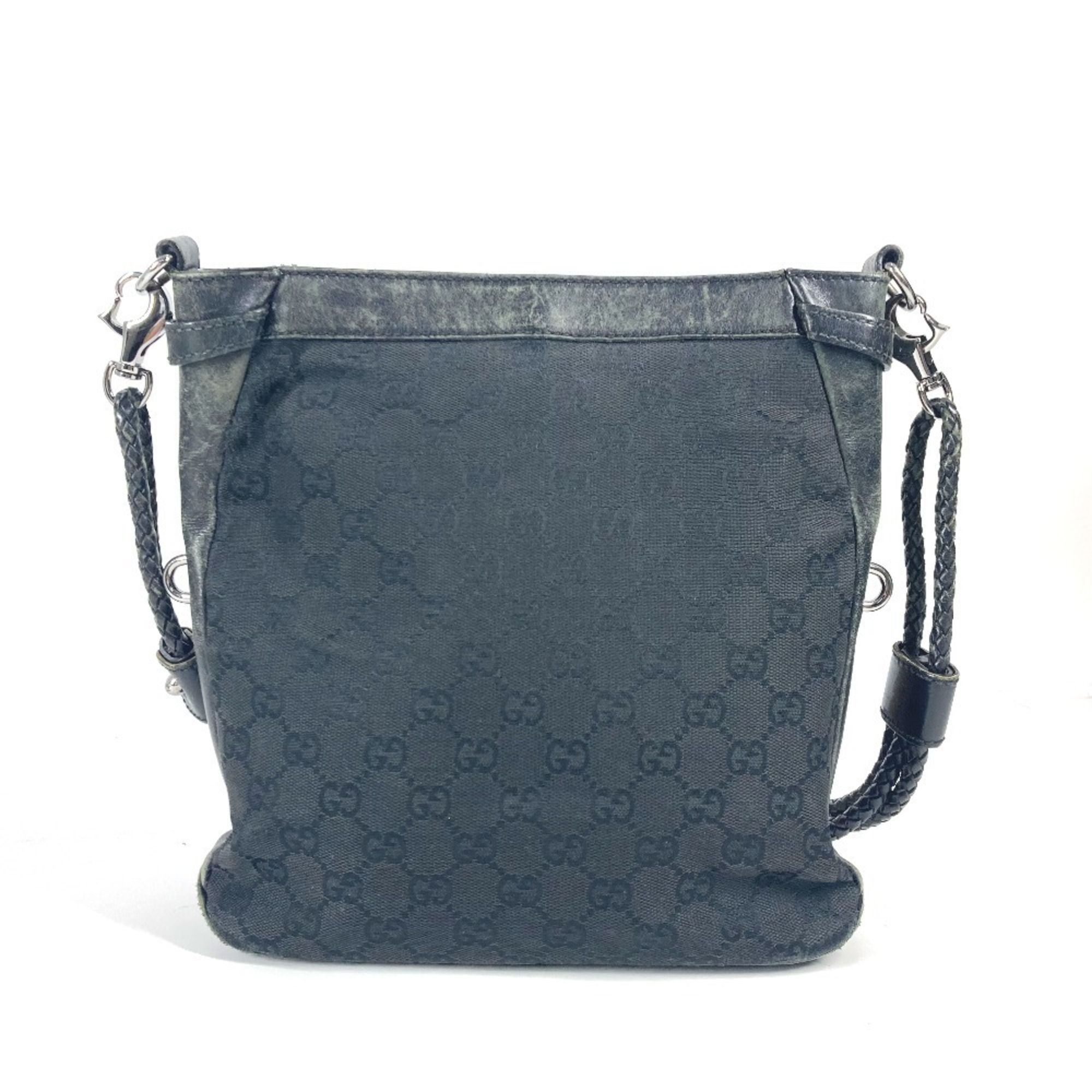 Gg Canvas Leather Shoulder Bag (Pre-Owned) - Gucci - Modalova