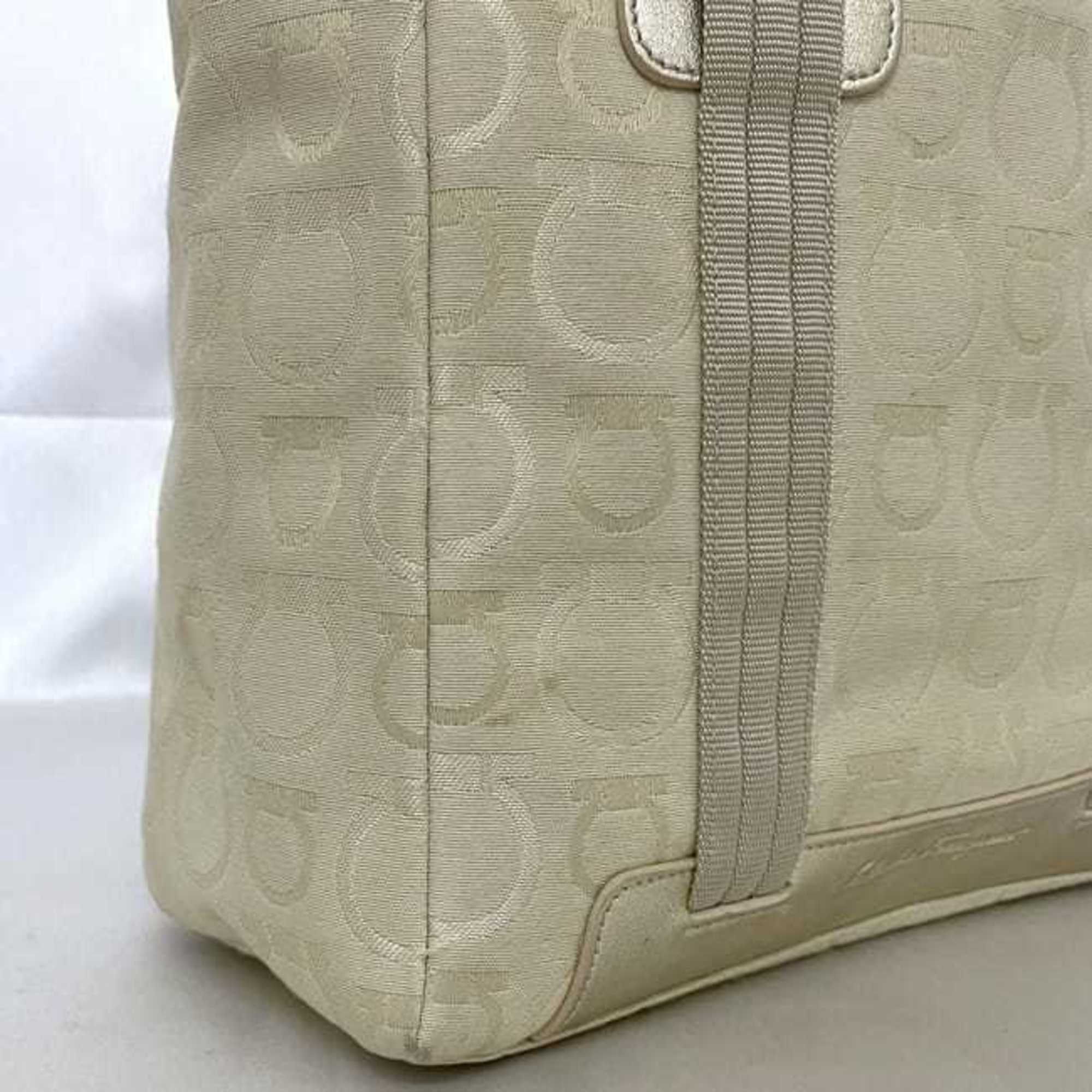 Canvas Leather Tote Bag (Pre-Owned) - Salvatore Ferragamo - Modalova