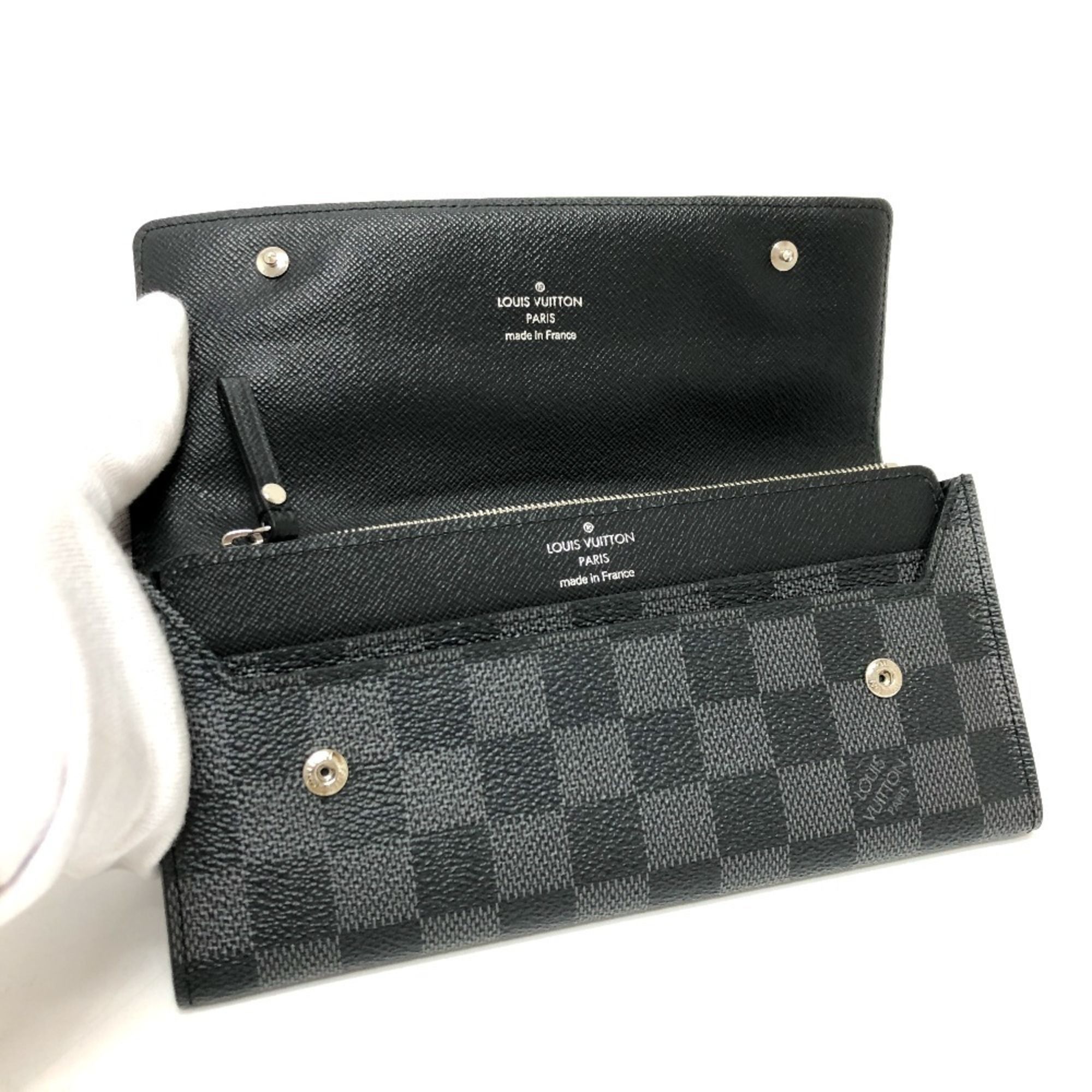 Damier Graphite Long Wallet (Bi-Fold) (Pre-Owned) - Louis Vuitton - Modalova