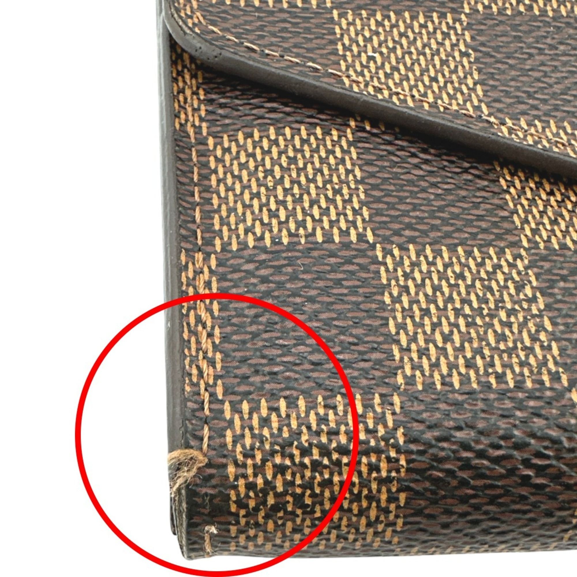Damier Canvas Long Wallet (Tri-Fold) (Pre-Owned) - Louis Vuitton - Modalova