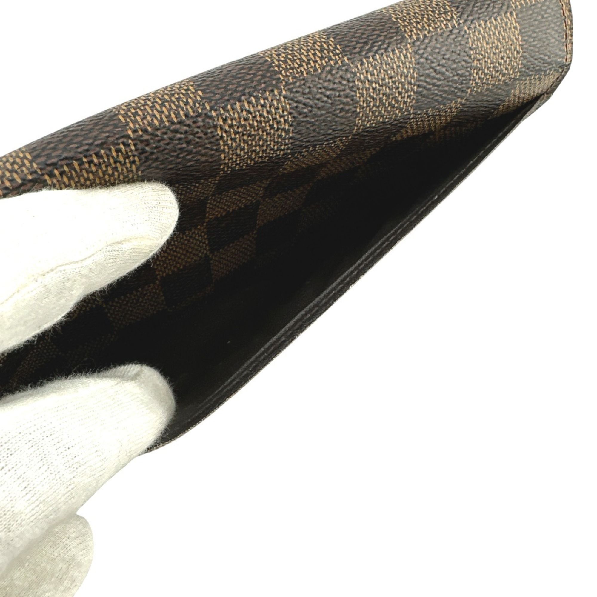Damier Canvas Long Wallet (Tri-Fold) (Pre-Owned) - Louis Vuitton - Modalova