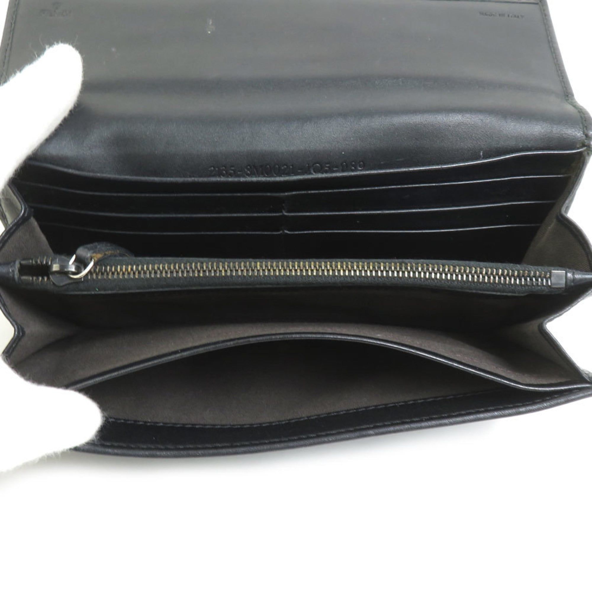 Canvas Leather Long Wallet (Tri-Fold) (Pre-Owned) - Fendi - Modalova