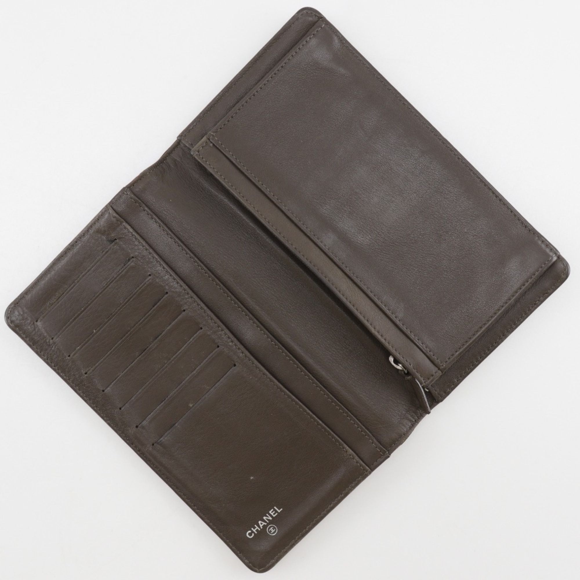 Leather Long Wallet (Bi-Fold) (Pre-Owned) - Chanel - Modalova