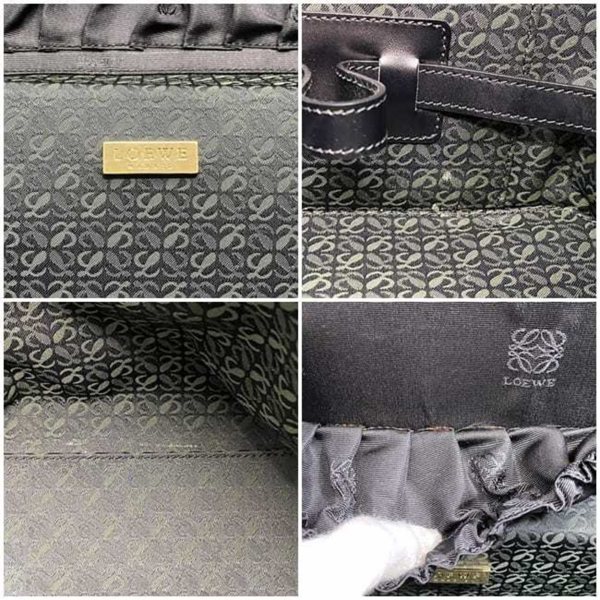 Canvas Leather Shoulder Bag (Pre-Owned) - Loewe - Modalova