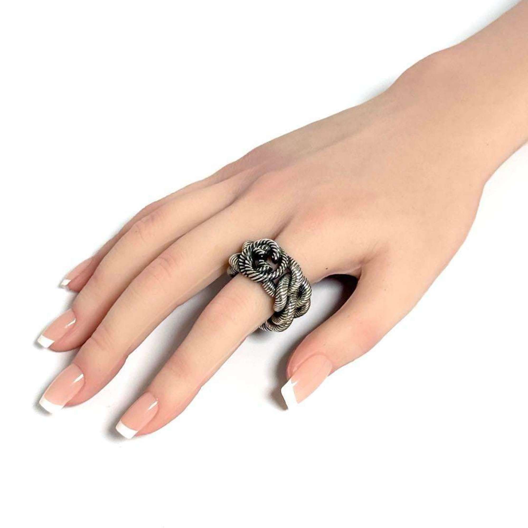 Silver 925 Band Ring (Pre-Owned) - Gucci - Modalova