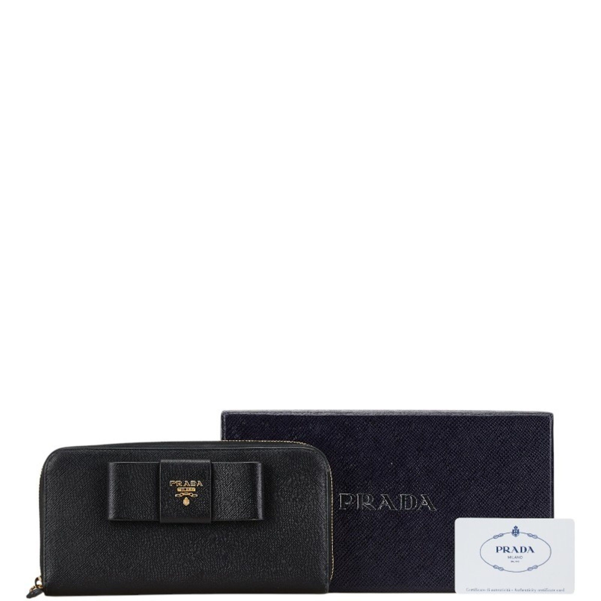 Leather Long Wallet (Bi-Fold) (Pre-Owned) - Prada - Modalova