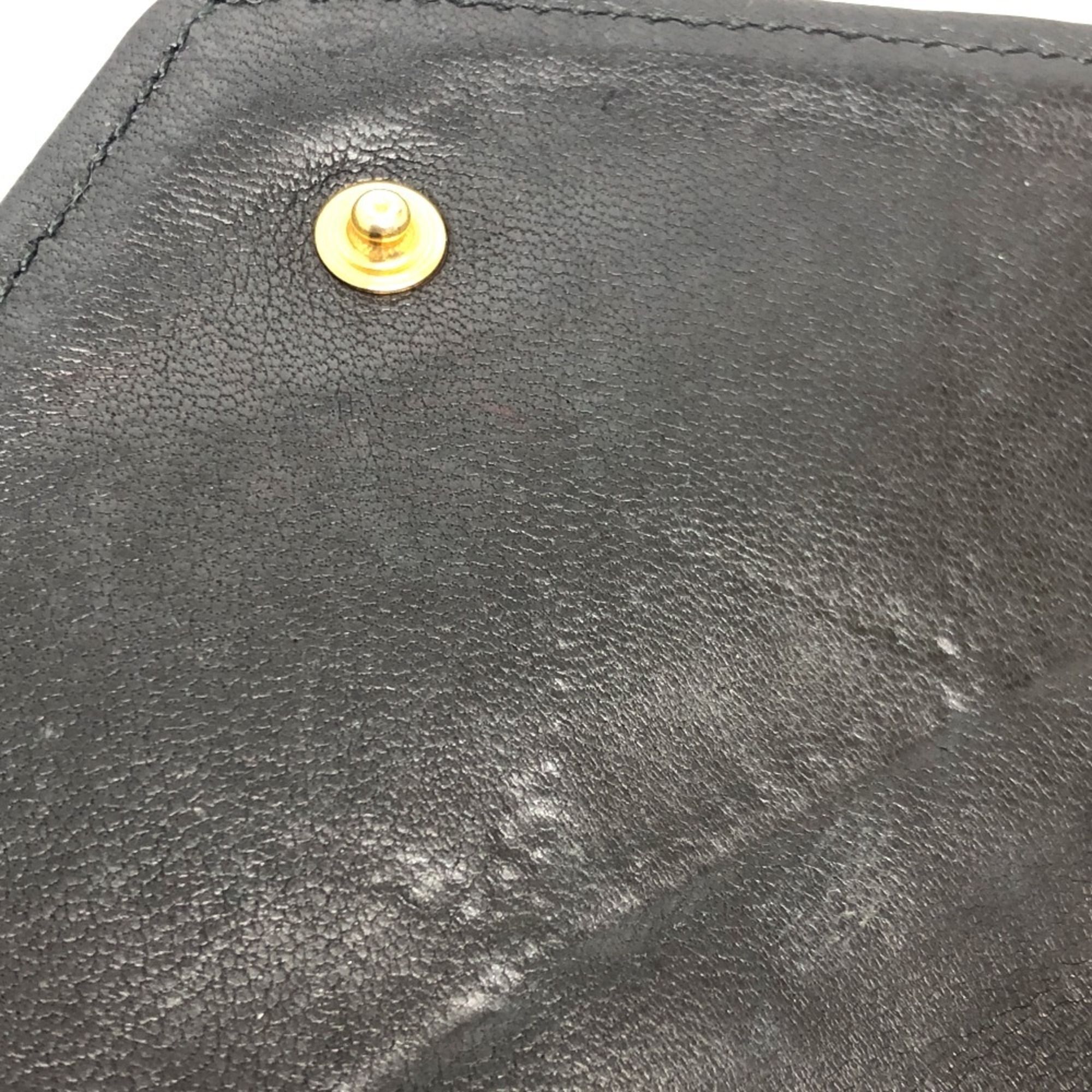 Leather Long Wallet (Bi-Fold) (Pre-Owned) - Chanel - Modalova
