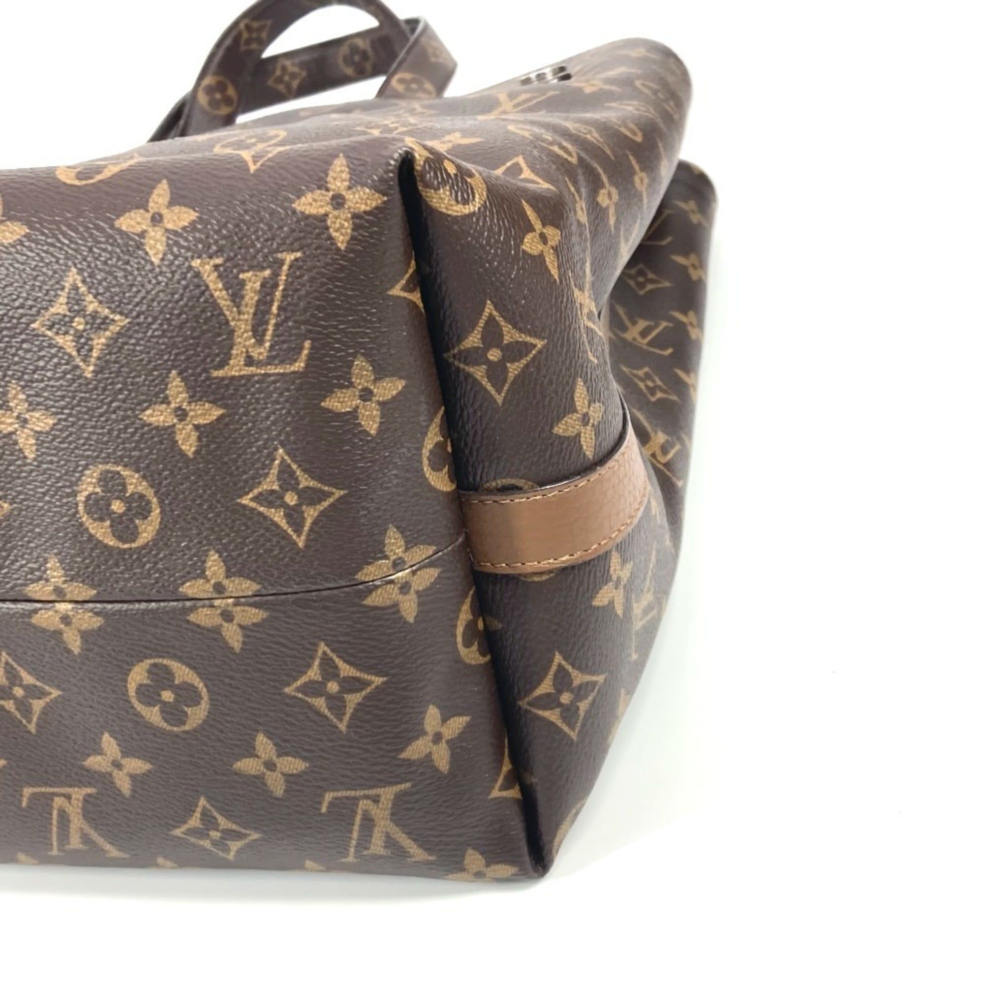 Monogram Canvas Leather Shoulder Bag Tote Bag (Pre-Owned) - Louis Vuitton - Modalova