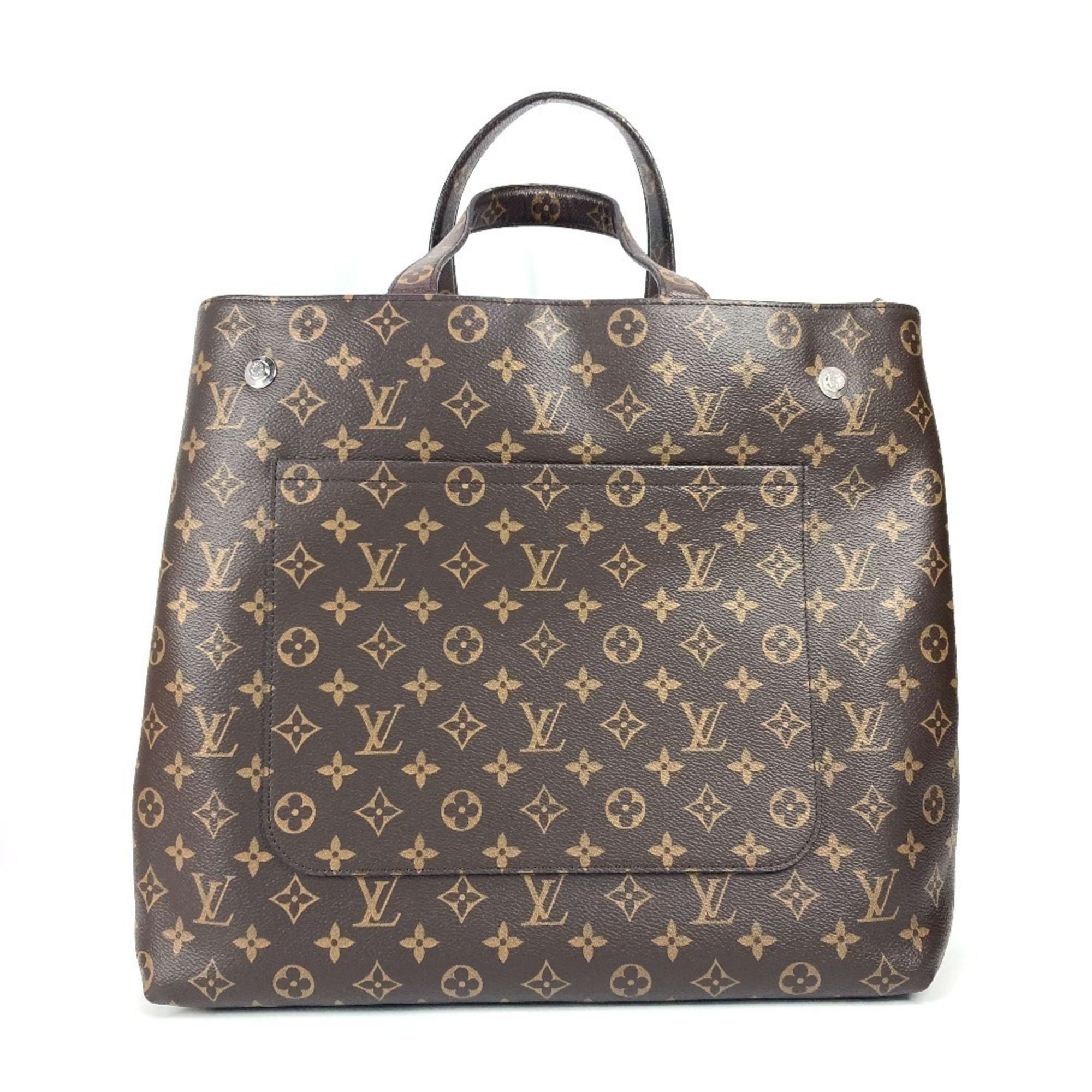 Monogram Canvas Leather Shoulder Bag Tote Bag (Pre-Owned) - Louis Vuitton - Modalova