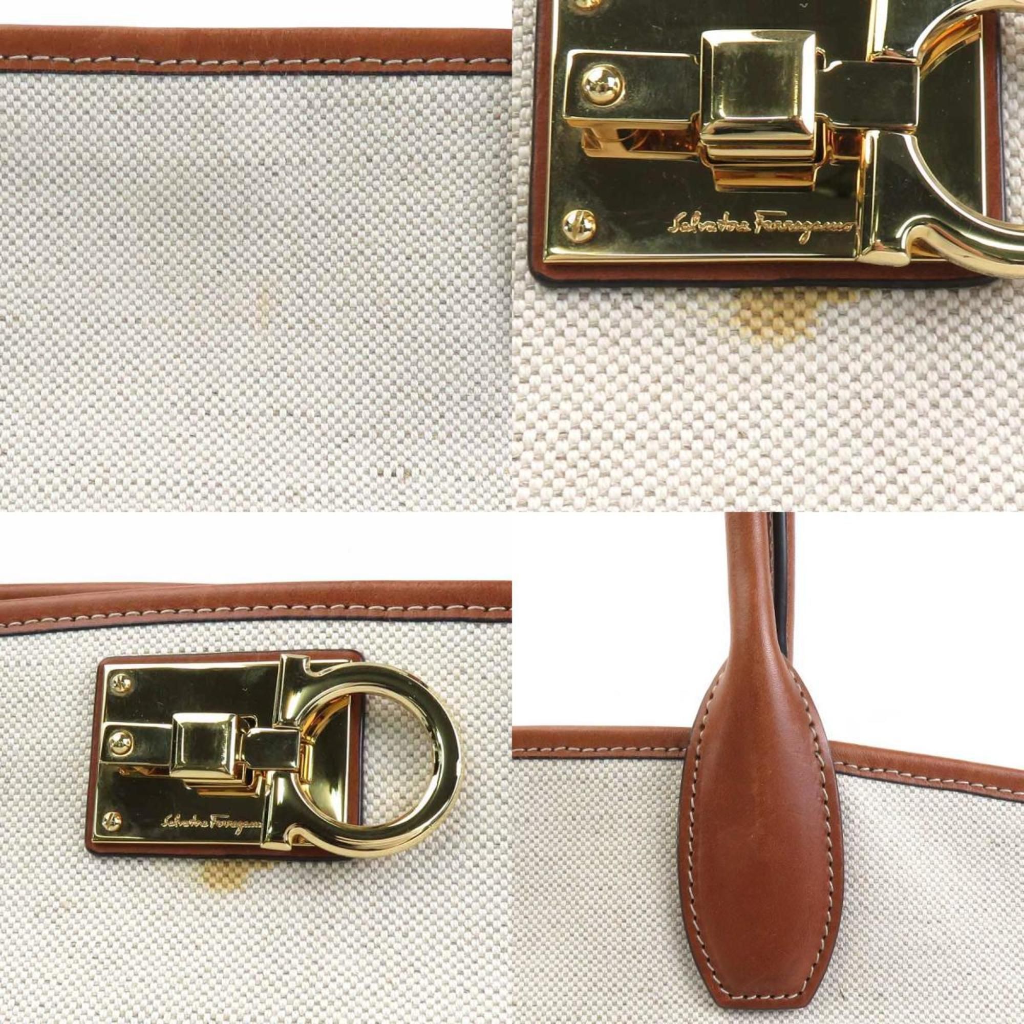 Canvas Leather Handbag (Pre-Owned) - Salvatore Ferragamo - Modalova