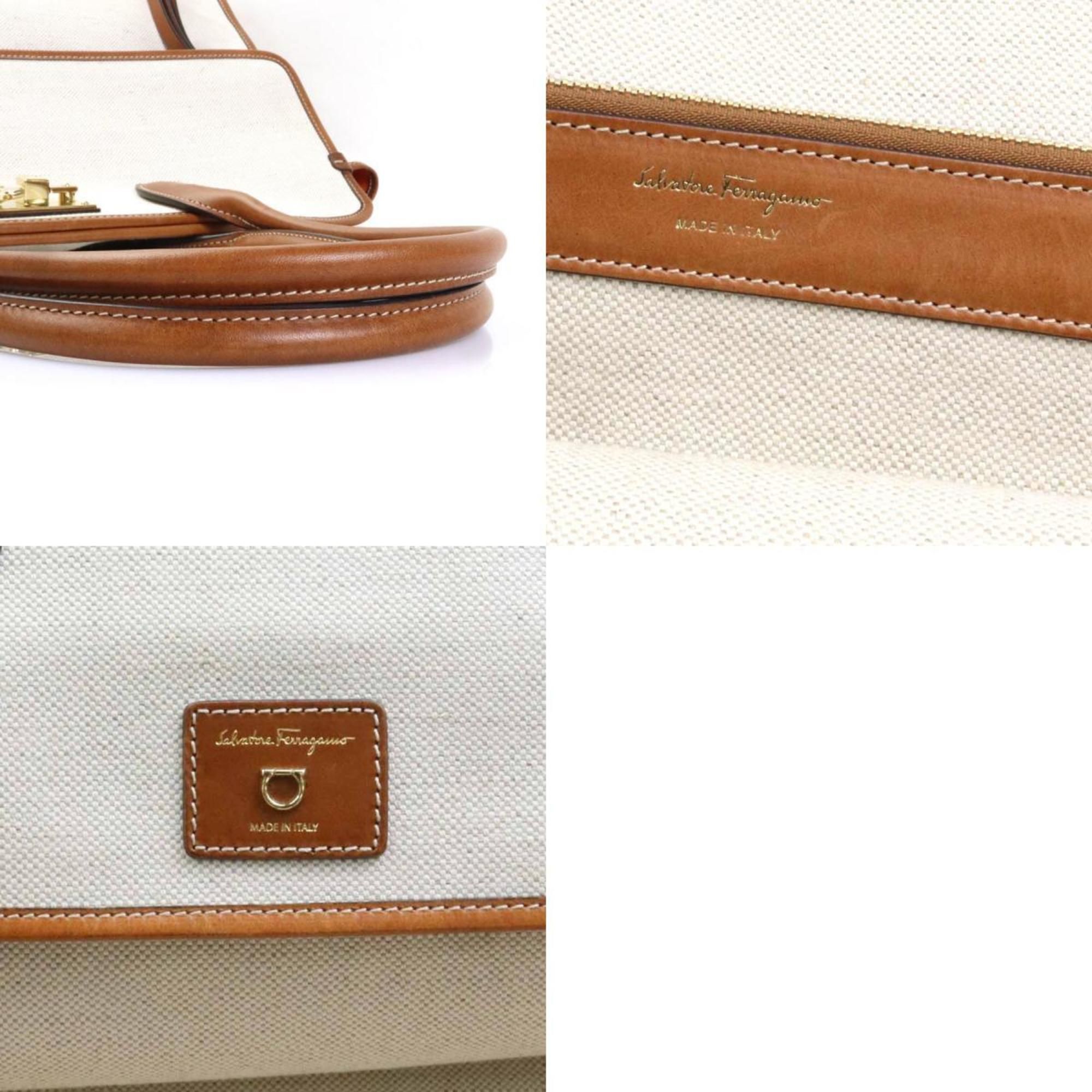 Canvas Leather Handbag (Pre-Owned) - Salvatore Ferragamo - Modalova
