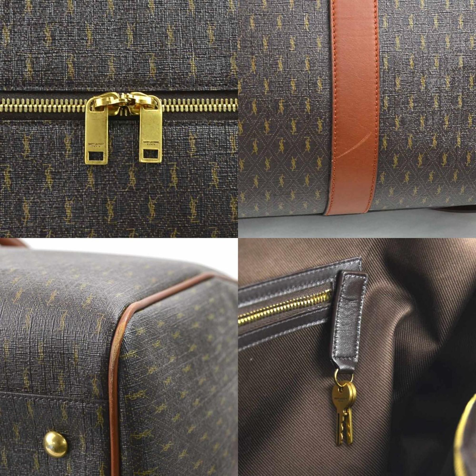 Coated Canvas Leather Boston Bag (Pre-Owned) - Saint Laurent - Modalova
