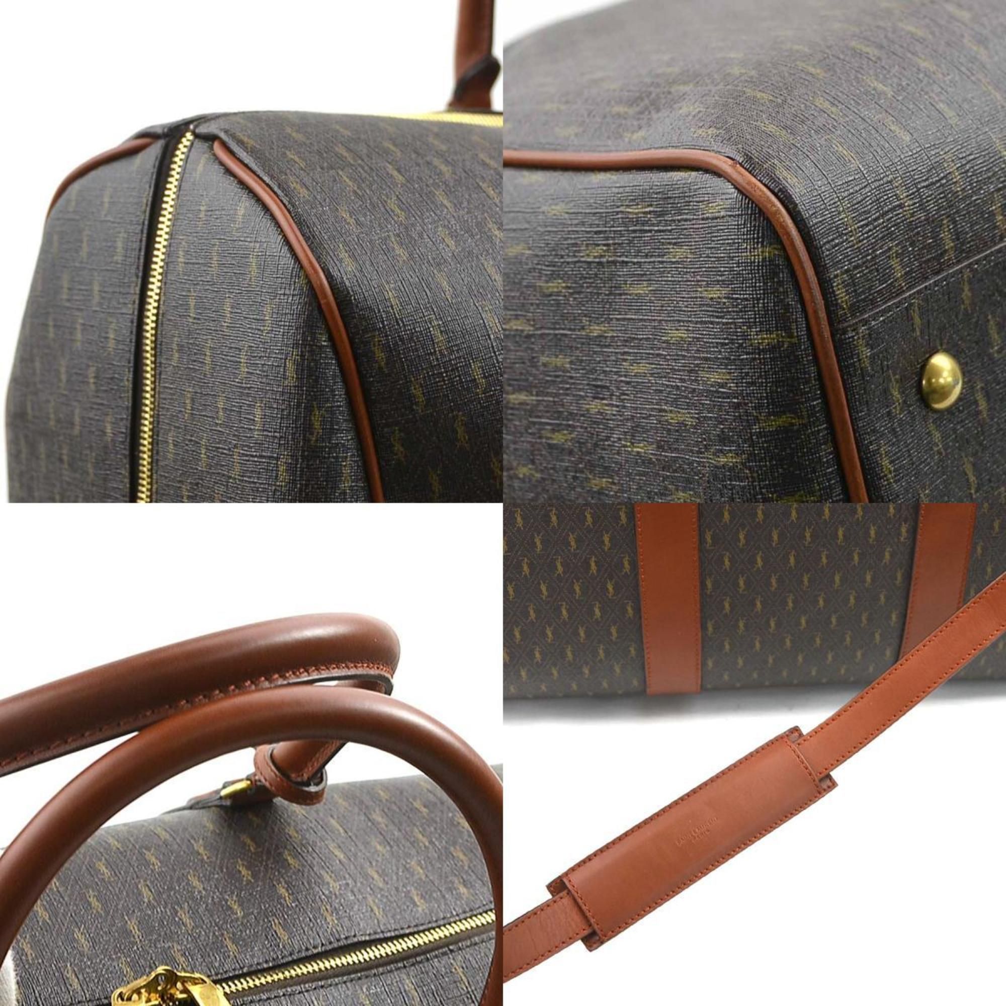 Coated Canvas Leather Boston Bag (Pre-Owned) - Saint Laurent - Modalova