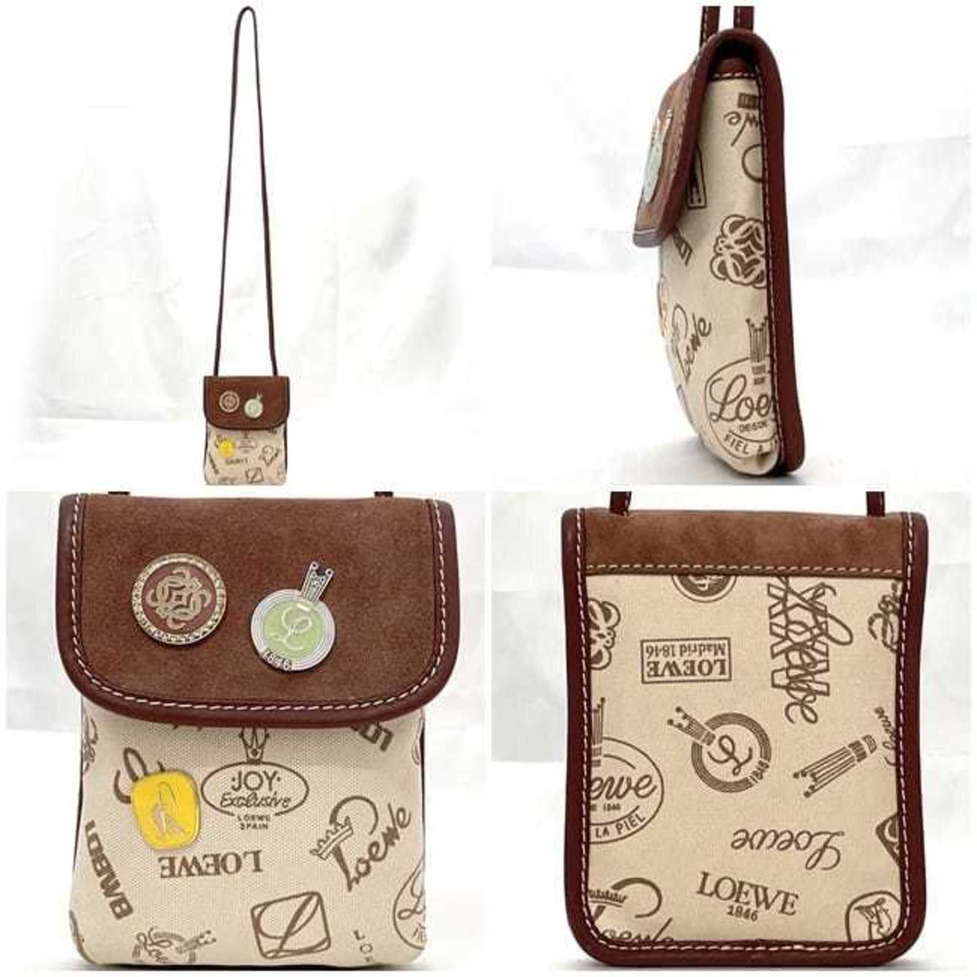Canvas Leather Shoulder Bag (Pre-Owned) - Loewe - Modalova