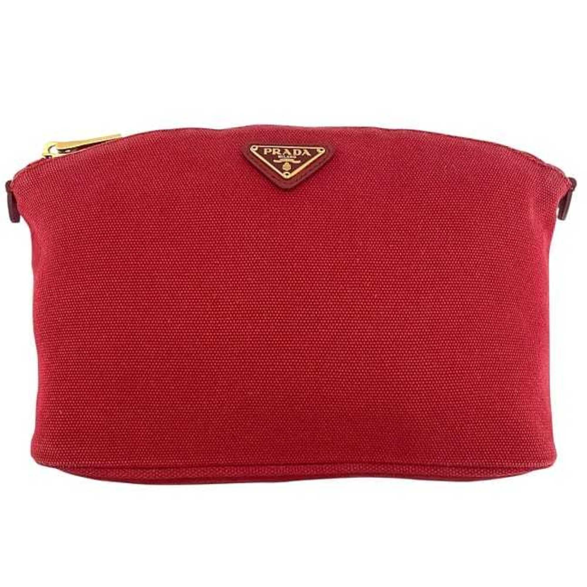Canvas Leather Pouch (Pre-Owned) - Prada - Modalova